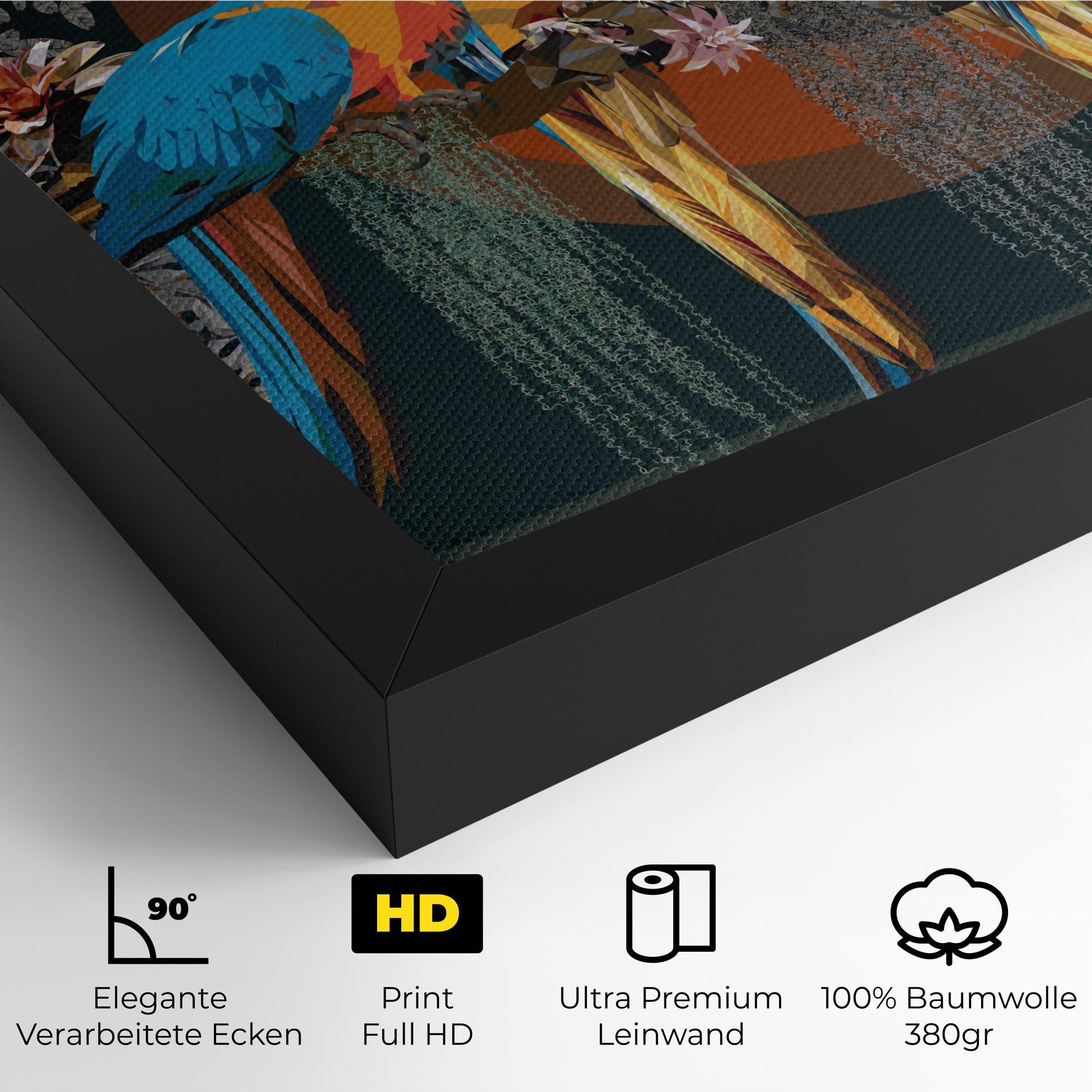 Leinwandbild Parrot Couples mockup 4