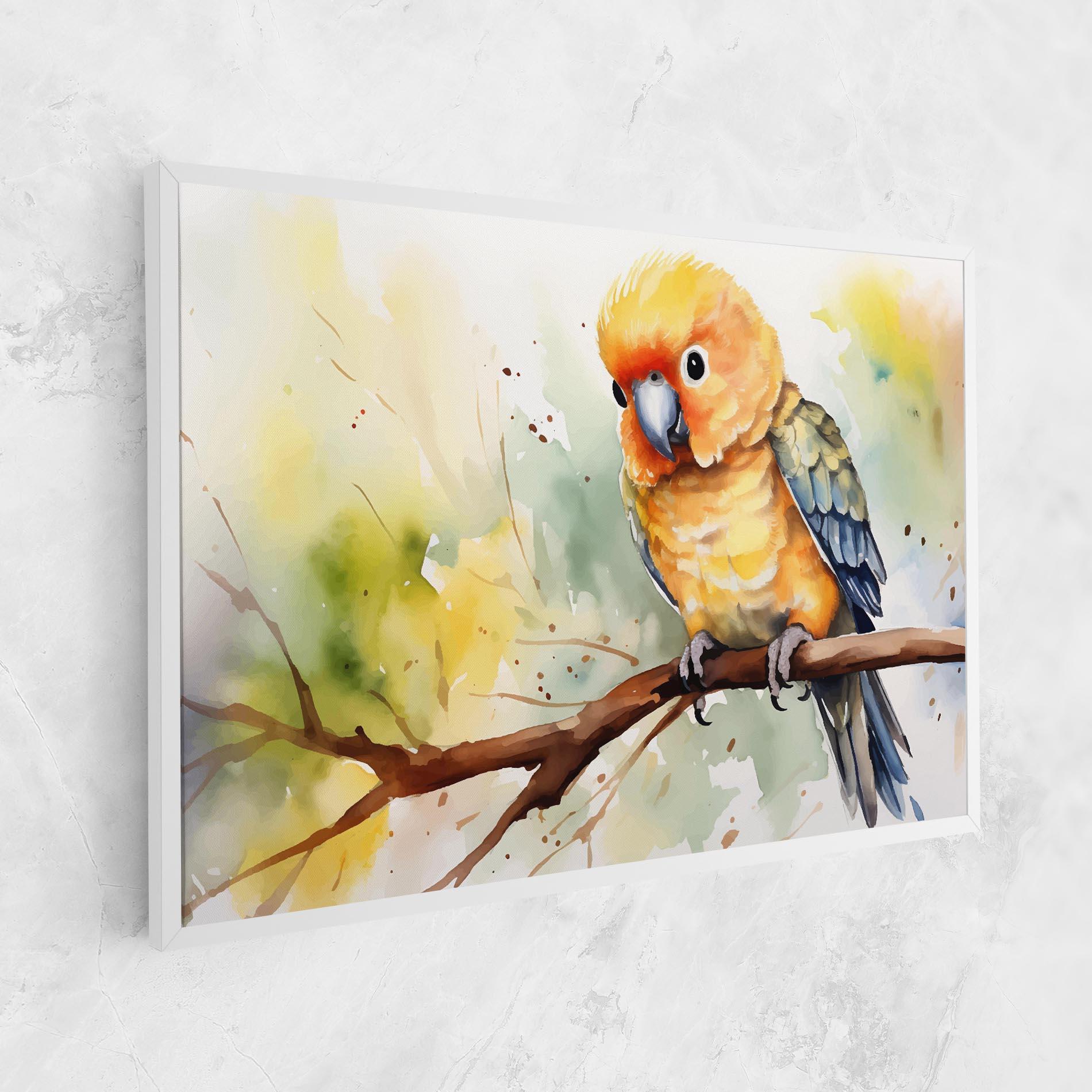 Leinwandbild Cute Baby Parrot mockup 1