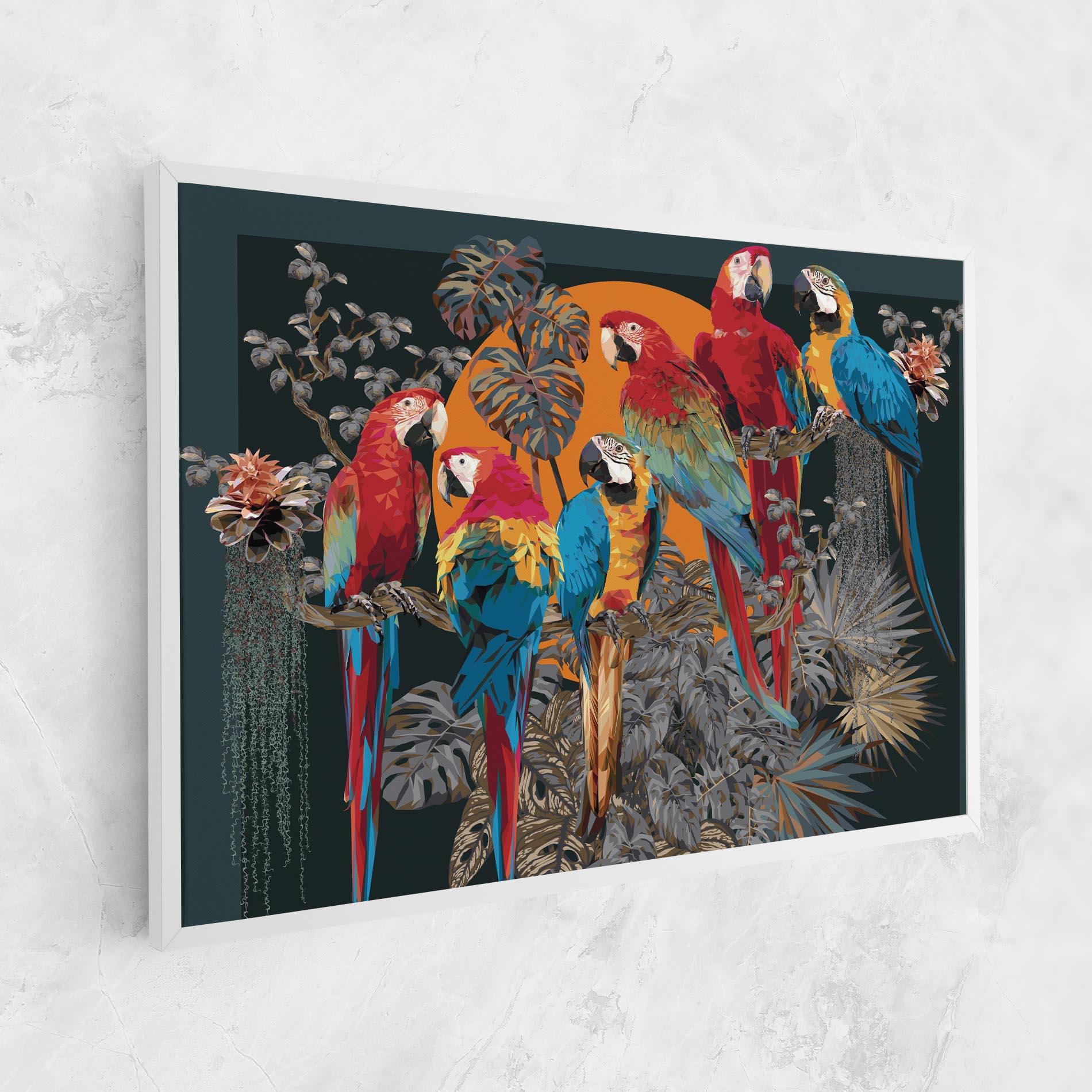 Leinwandbild Family Parrot mockup 1