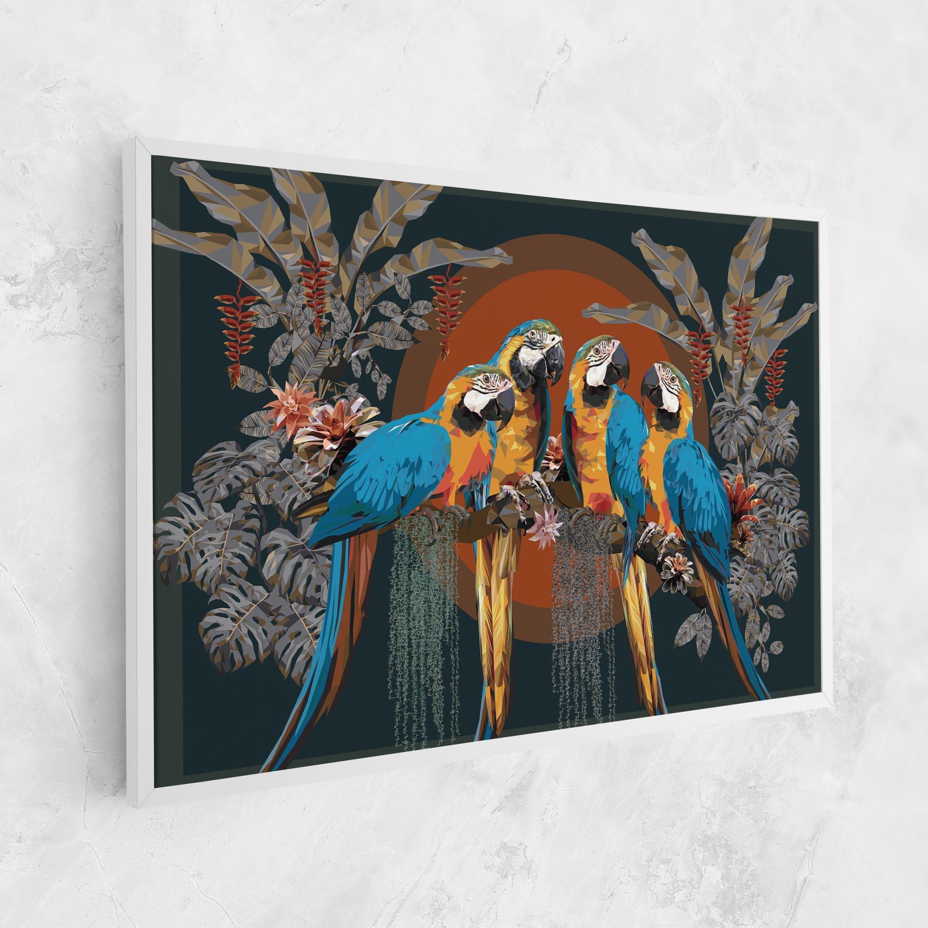Leinwandbild Parrot Couples mockup 1