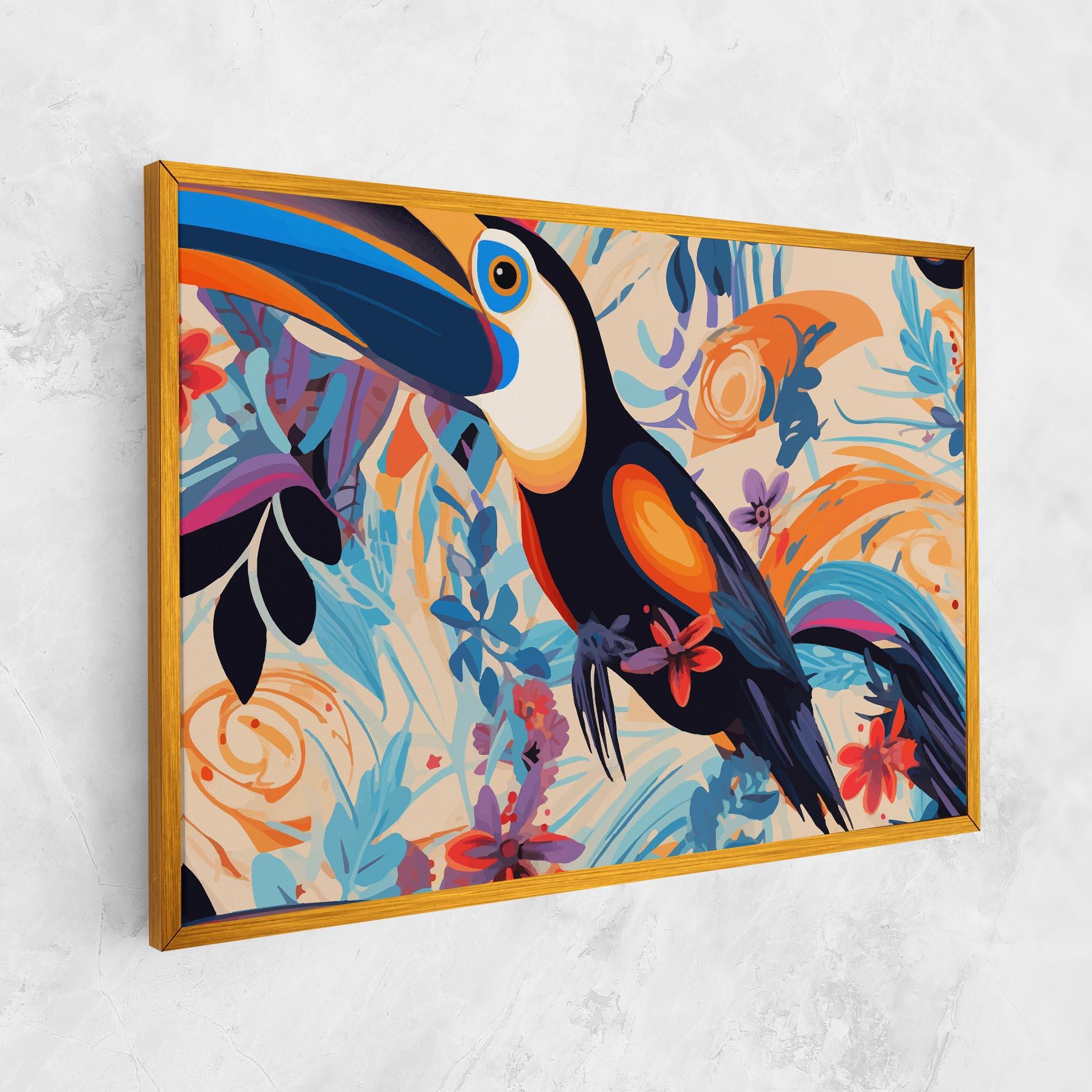 Leinwandbild Colorful Toucan mockup 1