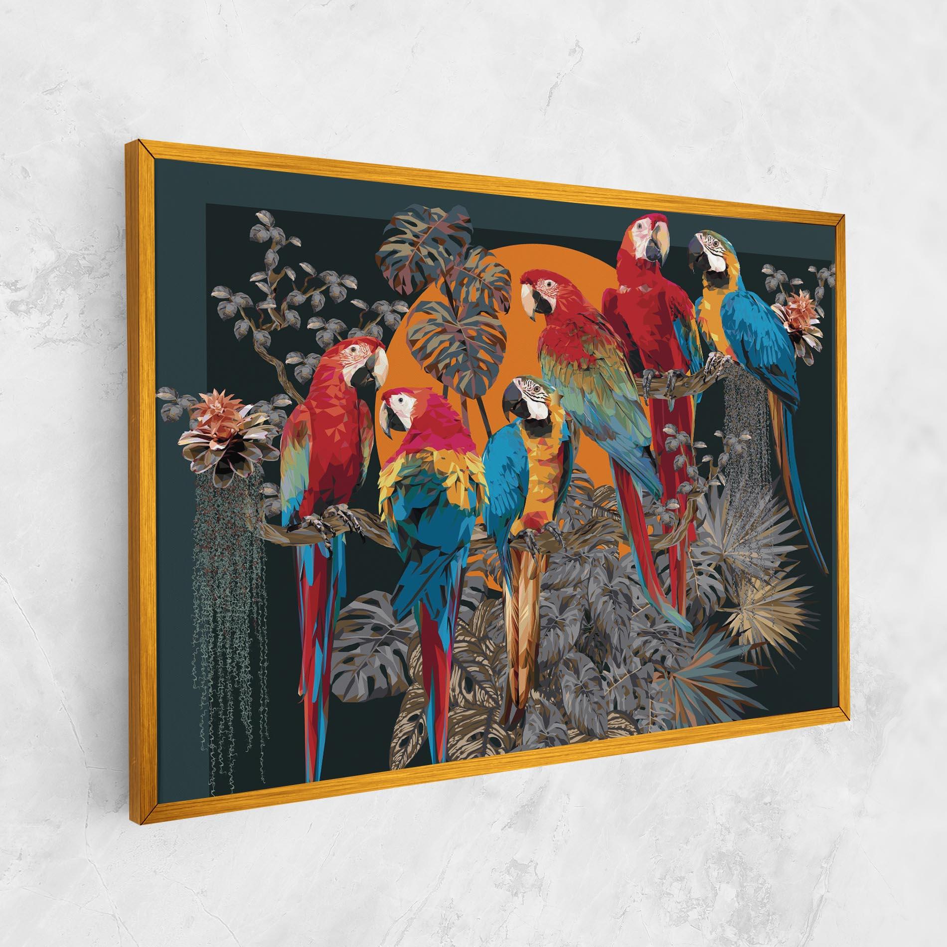 Leinwandbild Family Parrot mockup 1