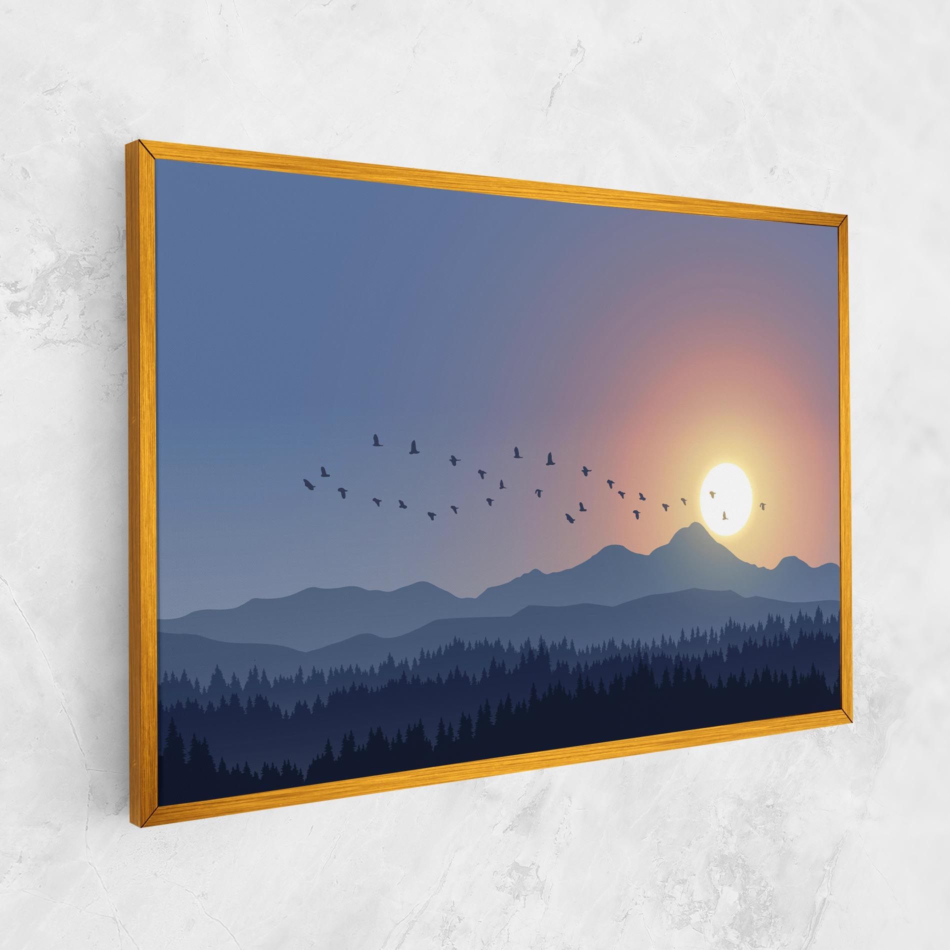 Sunset Birds View mockup 1