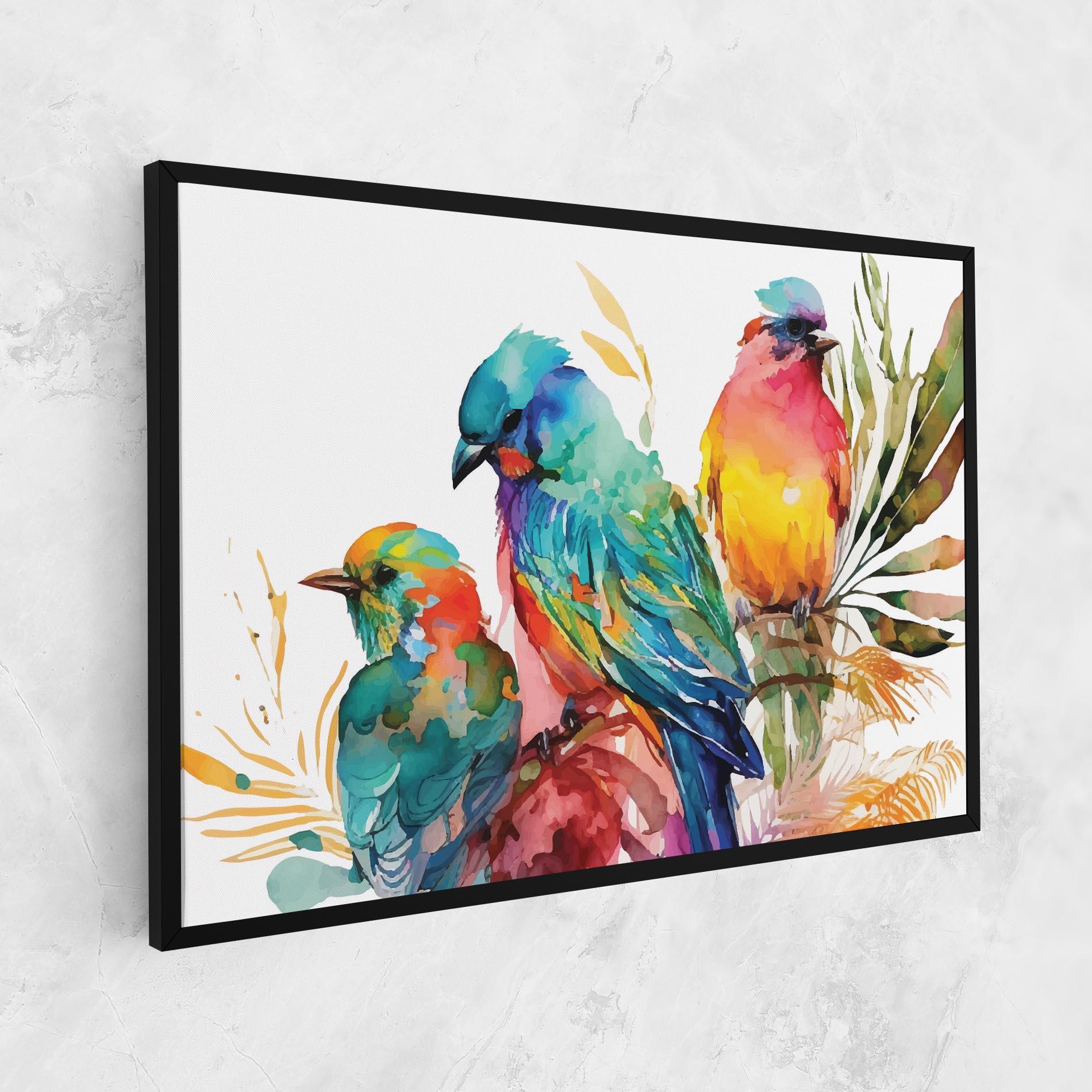 Leinwandbild Colorful Birds mockup 1