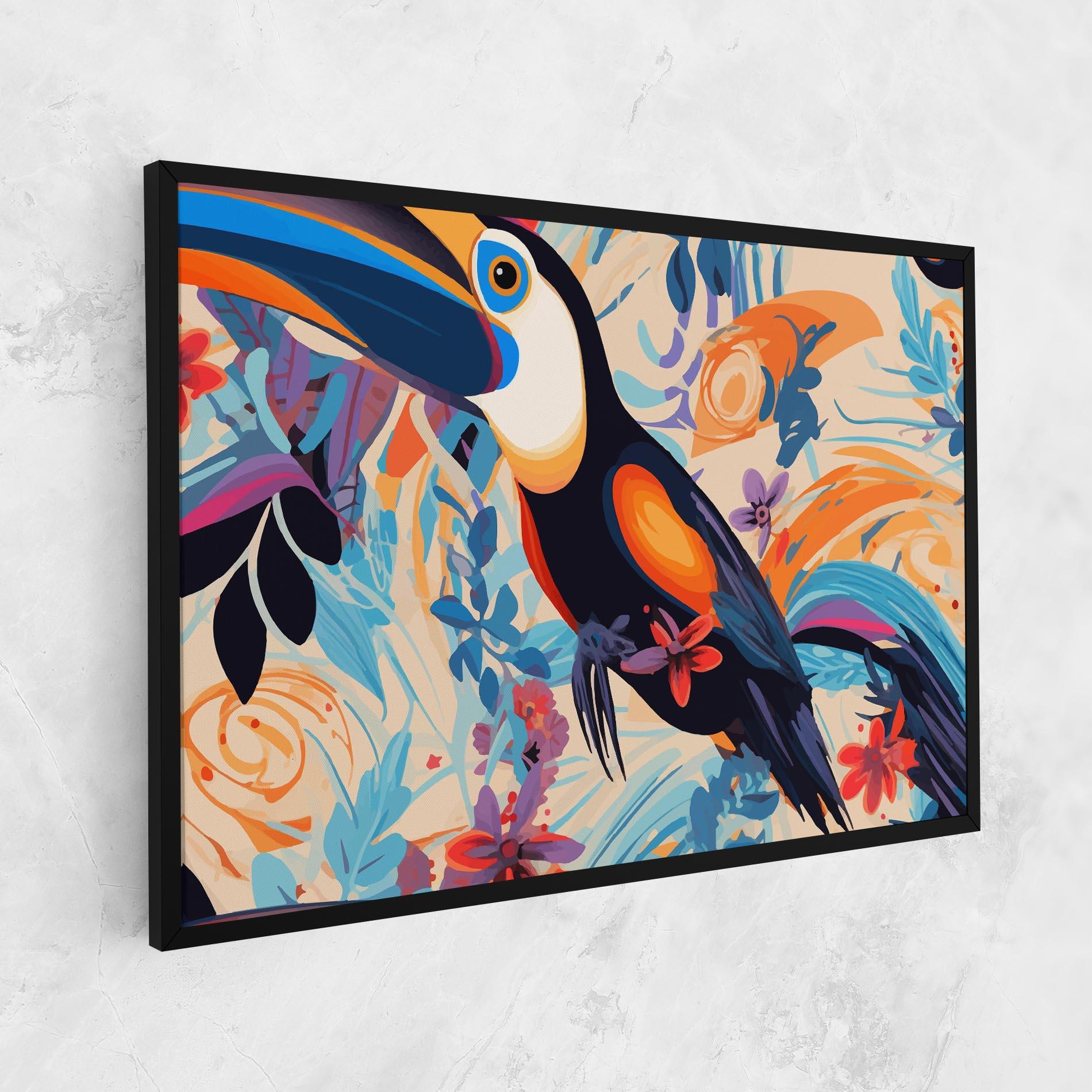 Leinwandbild Colorful Toucan mockup 1