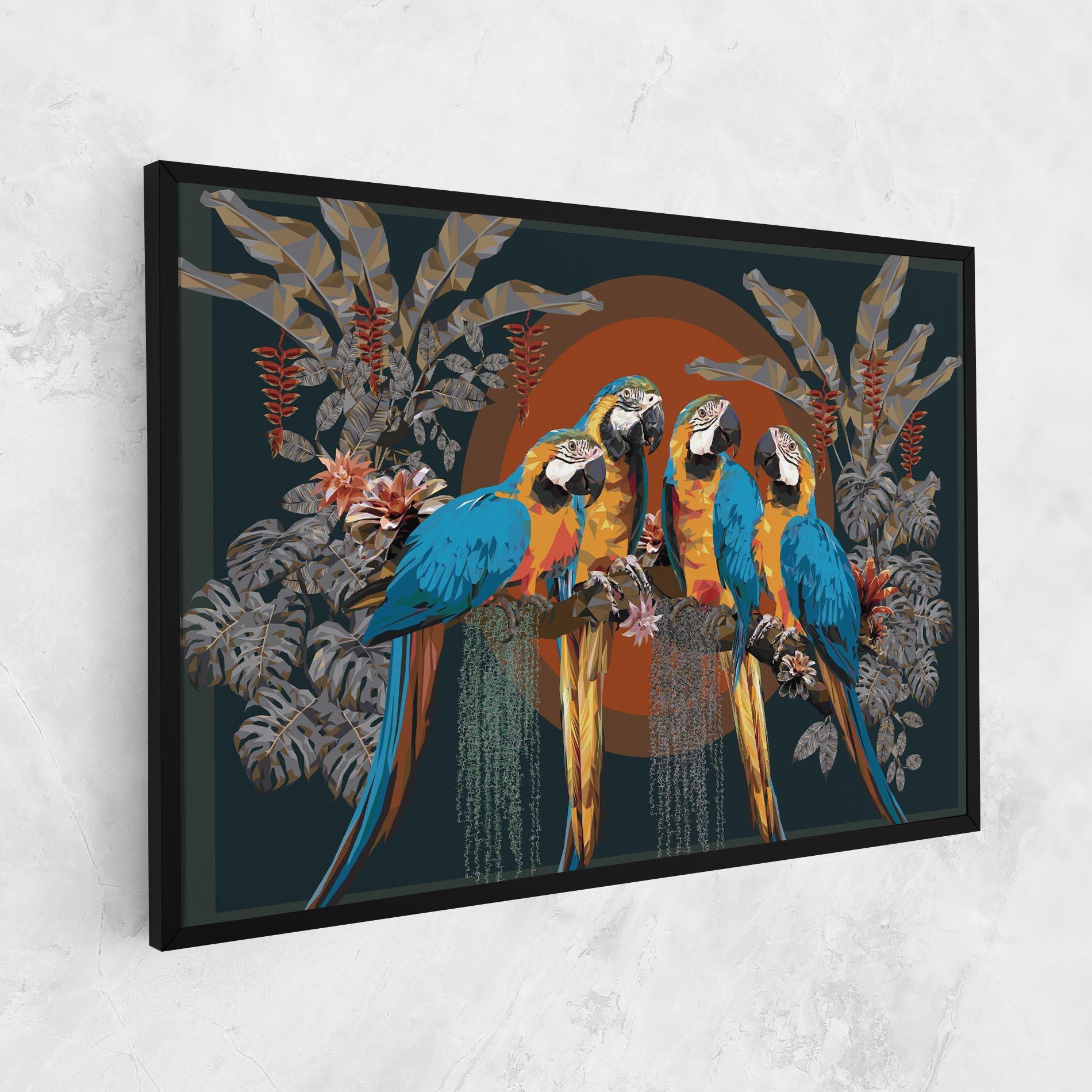 Leinwandbild Parrot Couples mockup 1