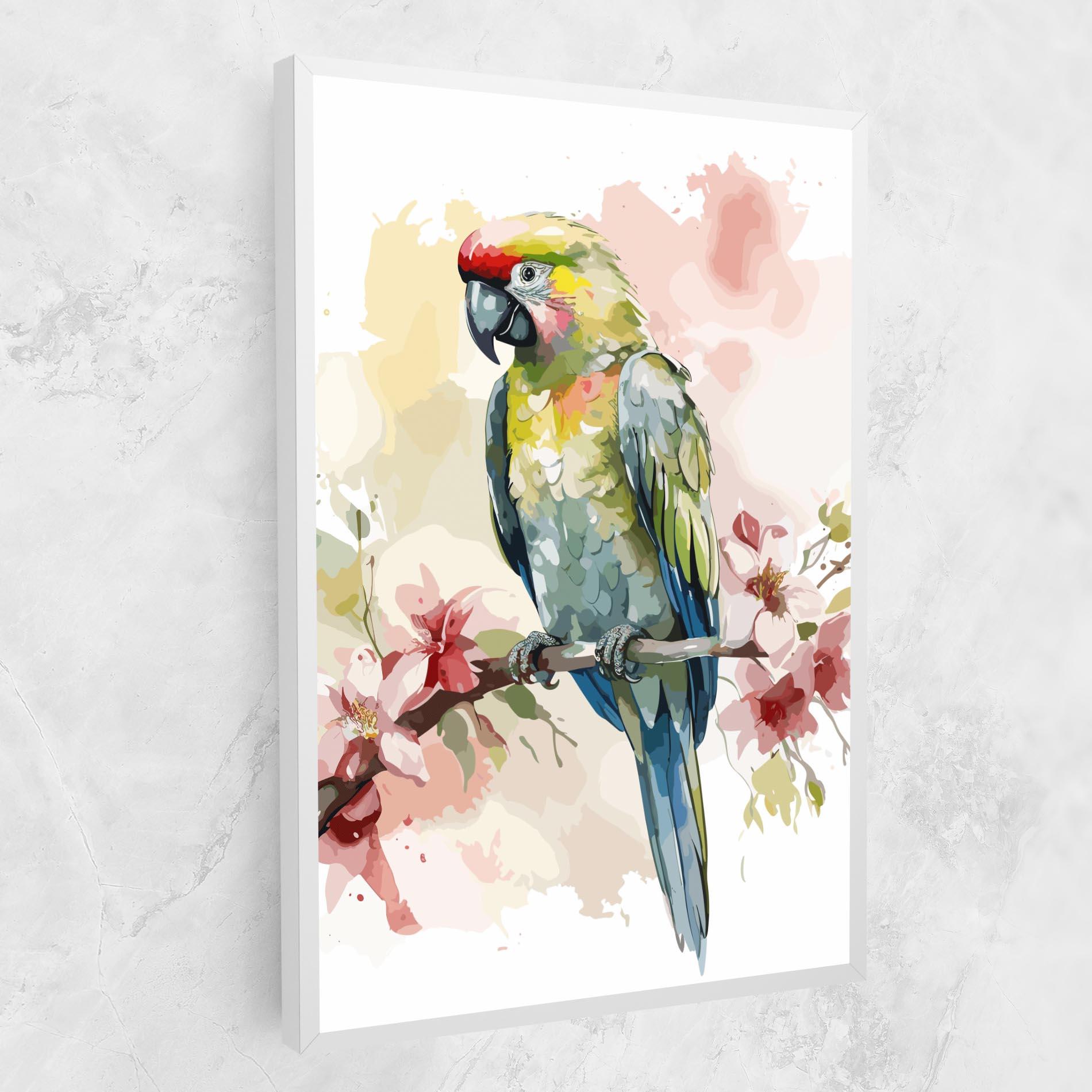 Leinwandbild Beautiful Parrot mockup 1