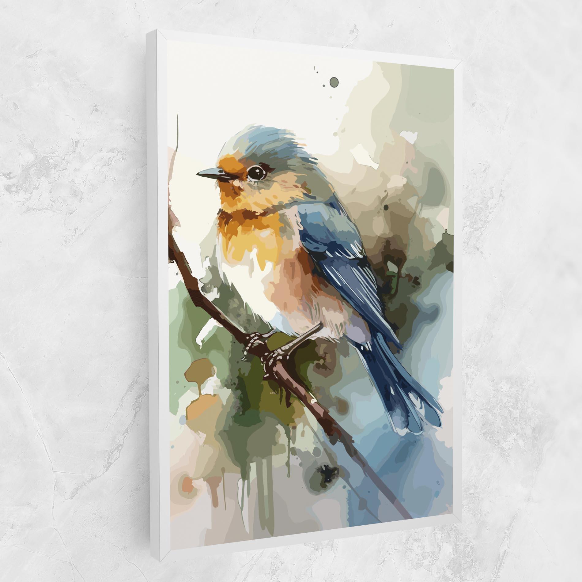 Leinwandbild Blue Pretty Bird mockup 1