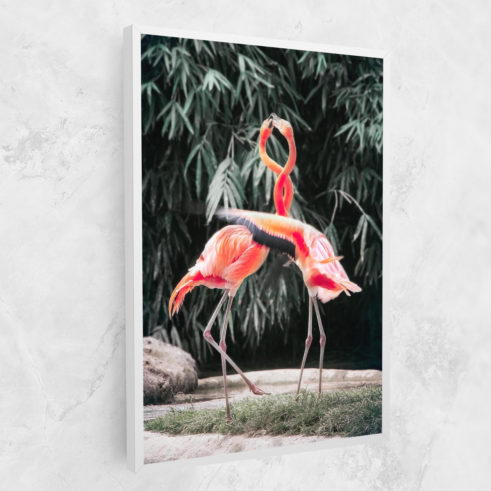 Leinwandbild Flamingo Love mockup 1