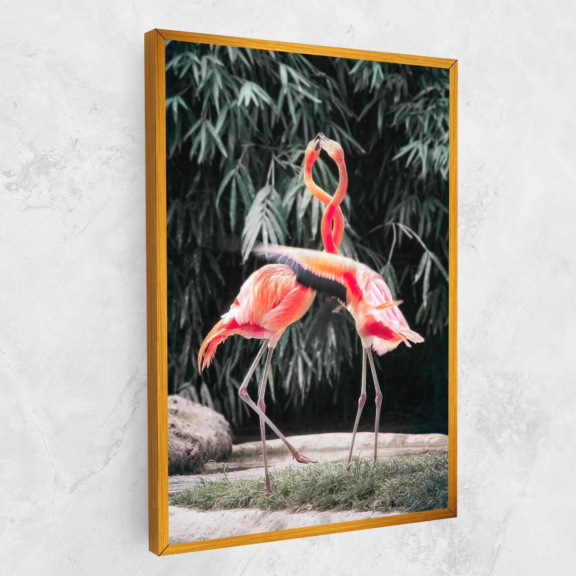 Leinwandbild Flamingo Love mockup 1