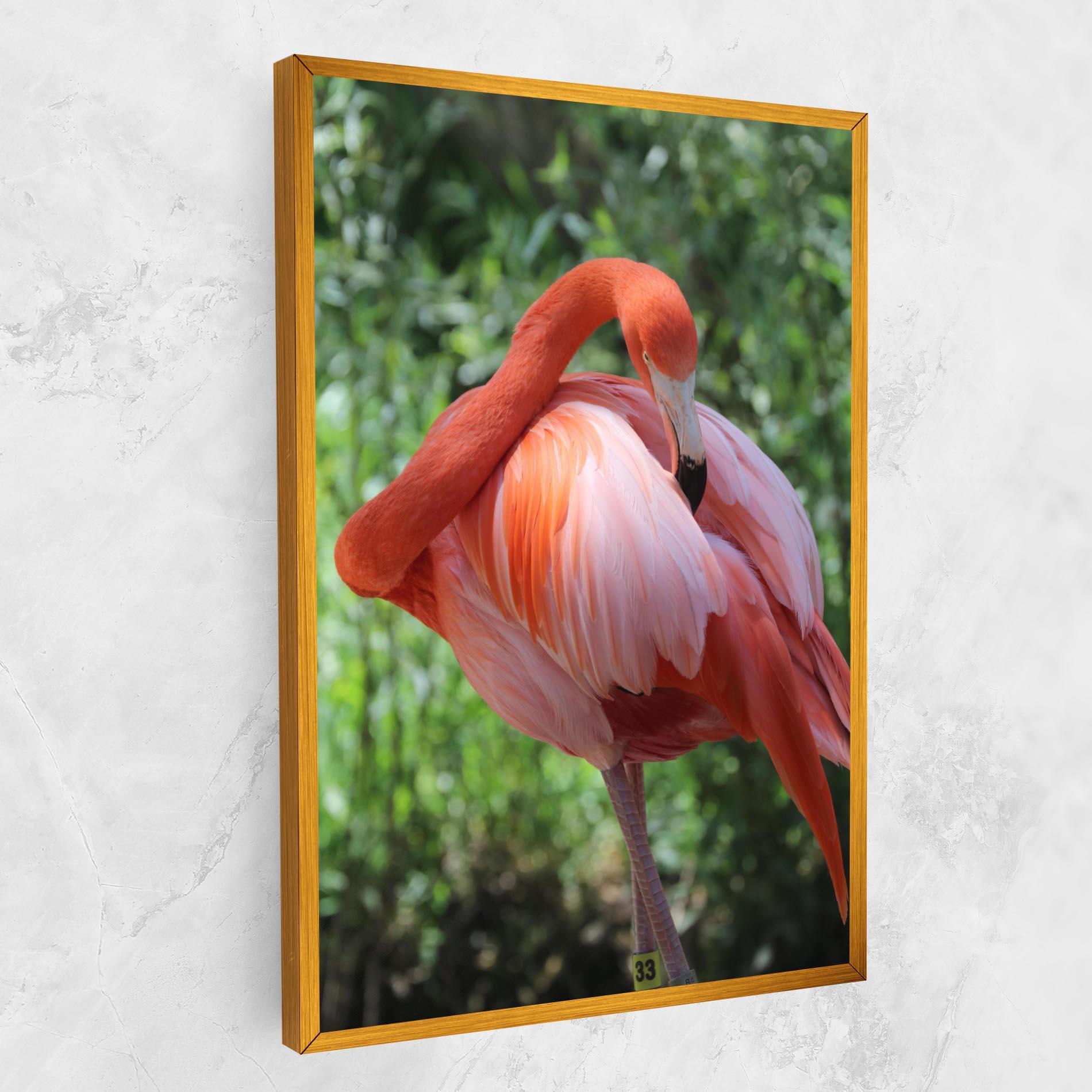 Leinwandbild Red Flamingo mockup 1