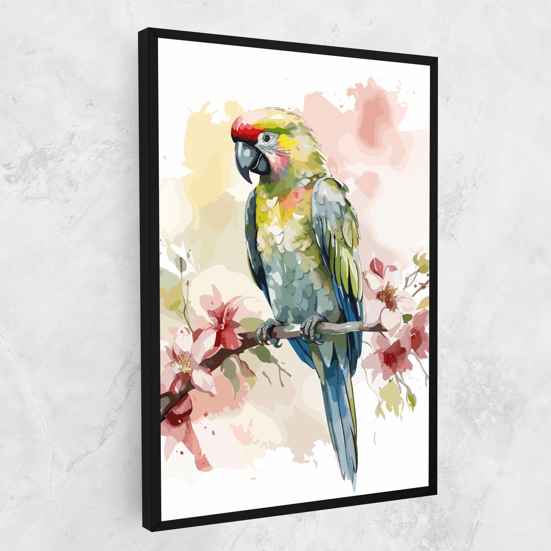 Leinwandbild Beautiful Parrot mockup 1