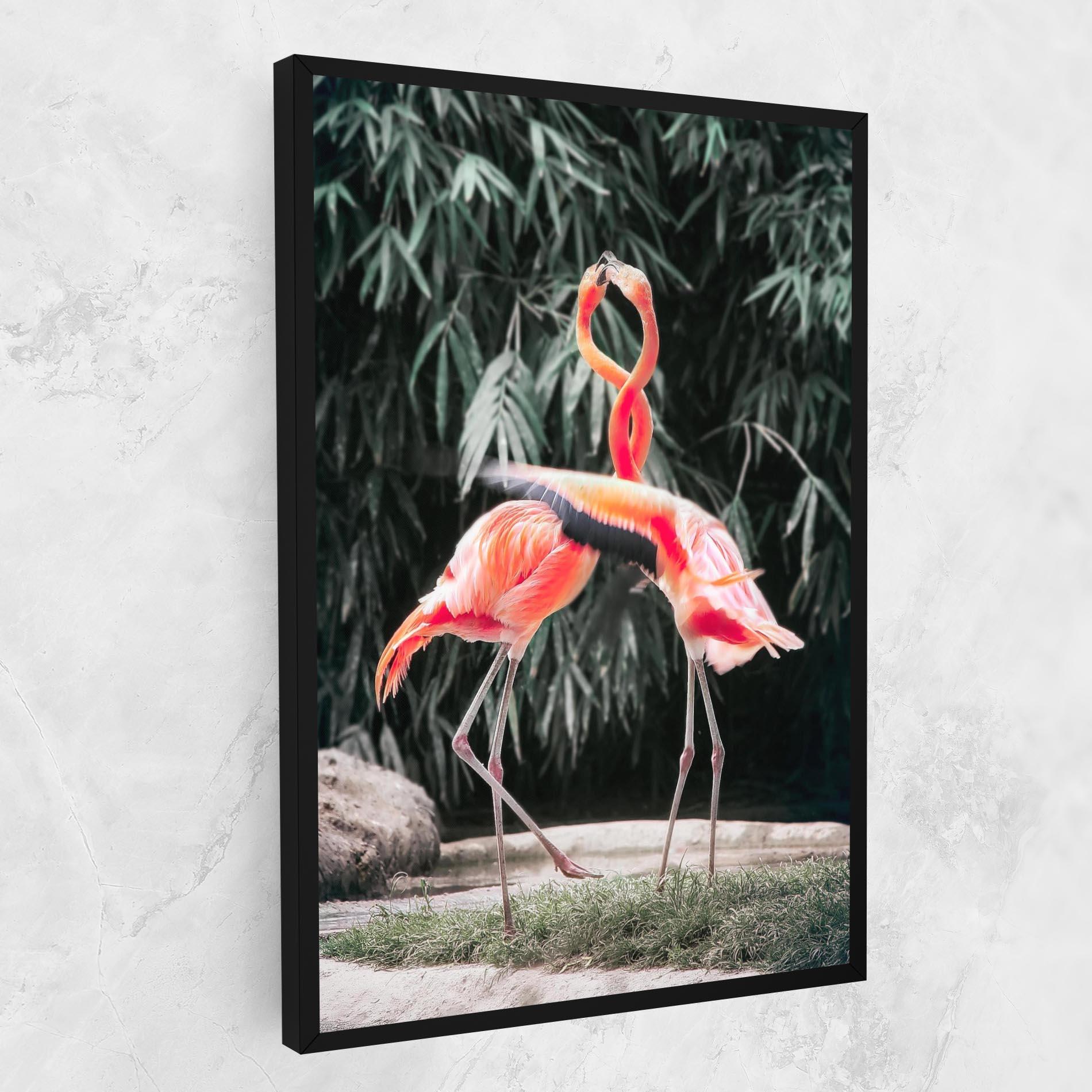 Leinwandbild Flamingo Love mockup 1