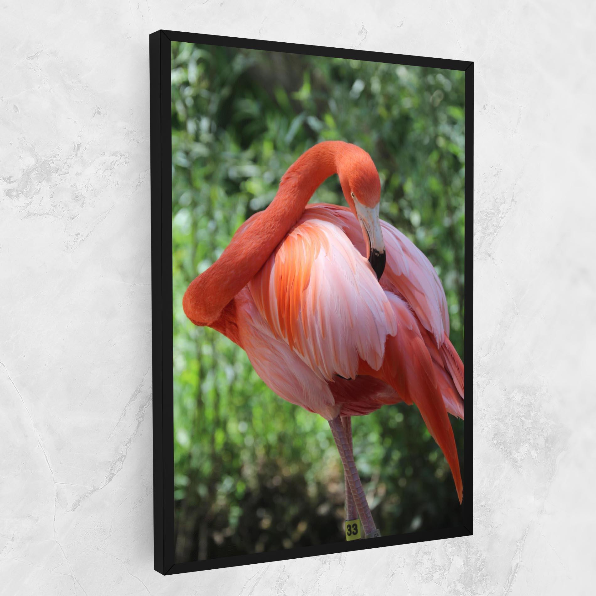 Leinwandbild Red Flamingo mockup 1