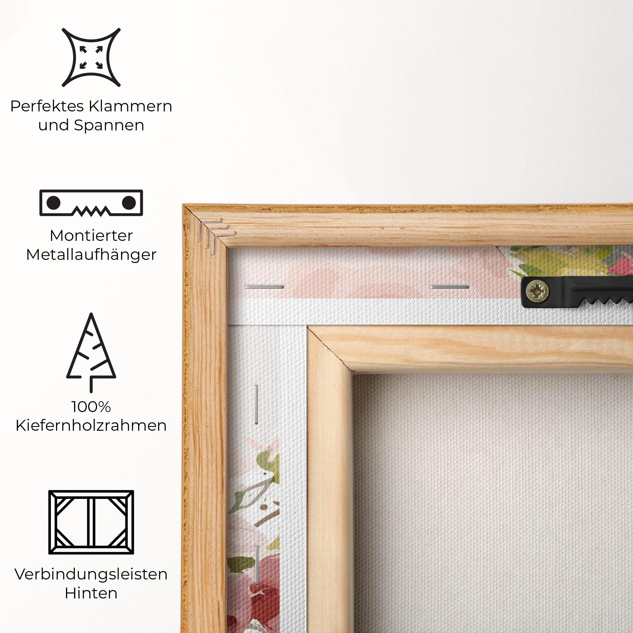 Leinwandbild Beautiful Parrot mockup 5