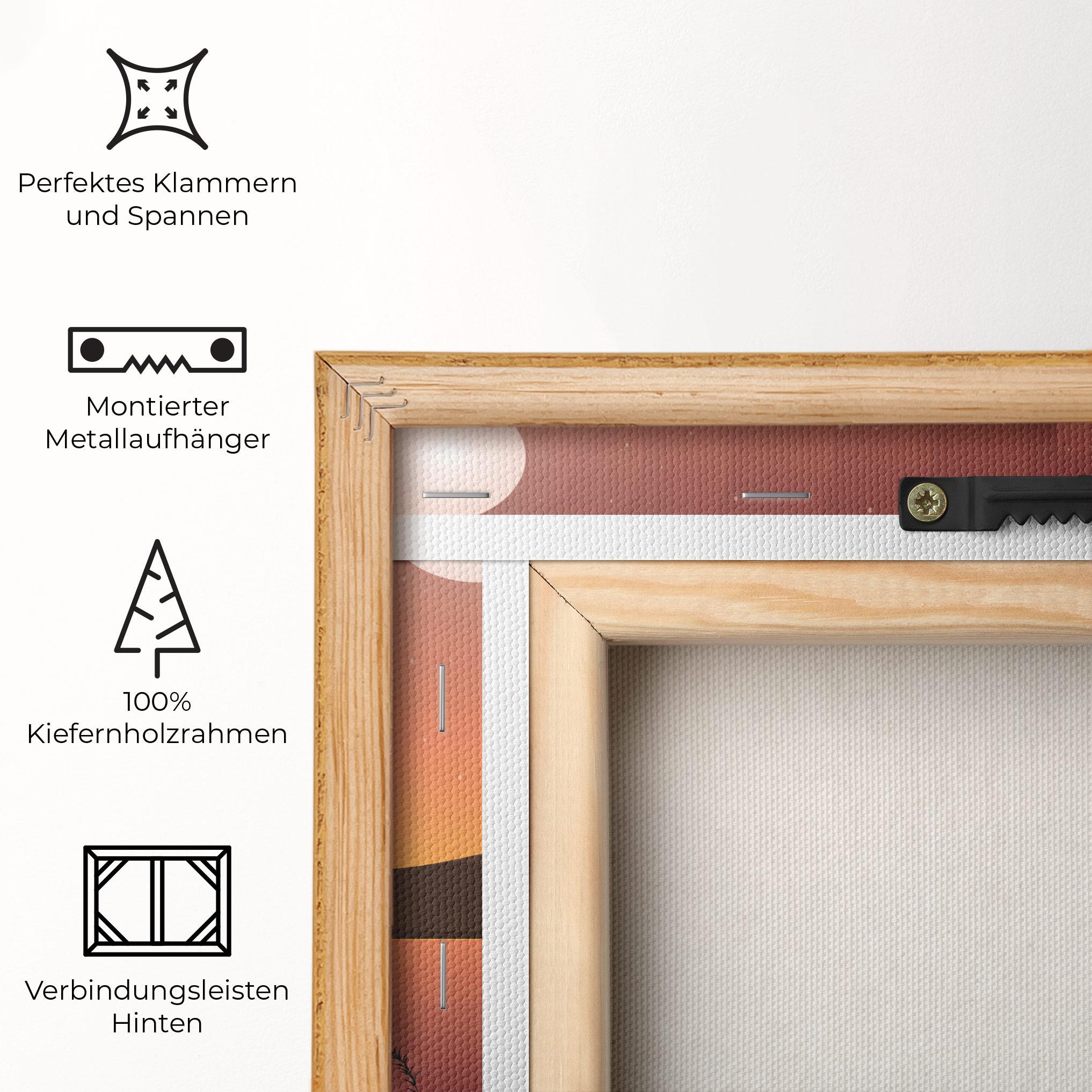 Leinwandbild Birds Fishing mockup 5