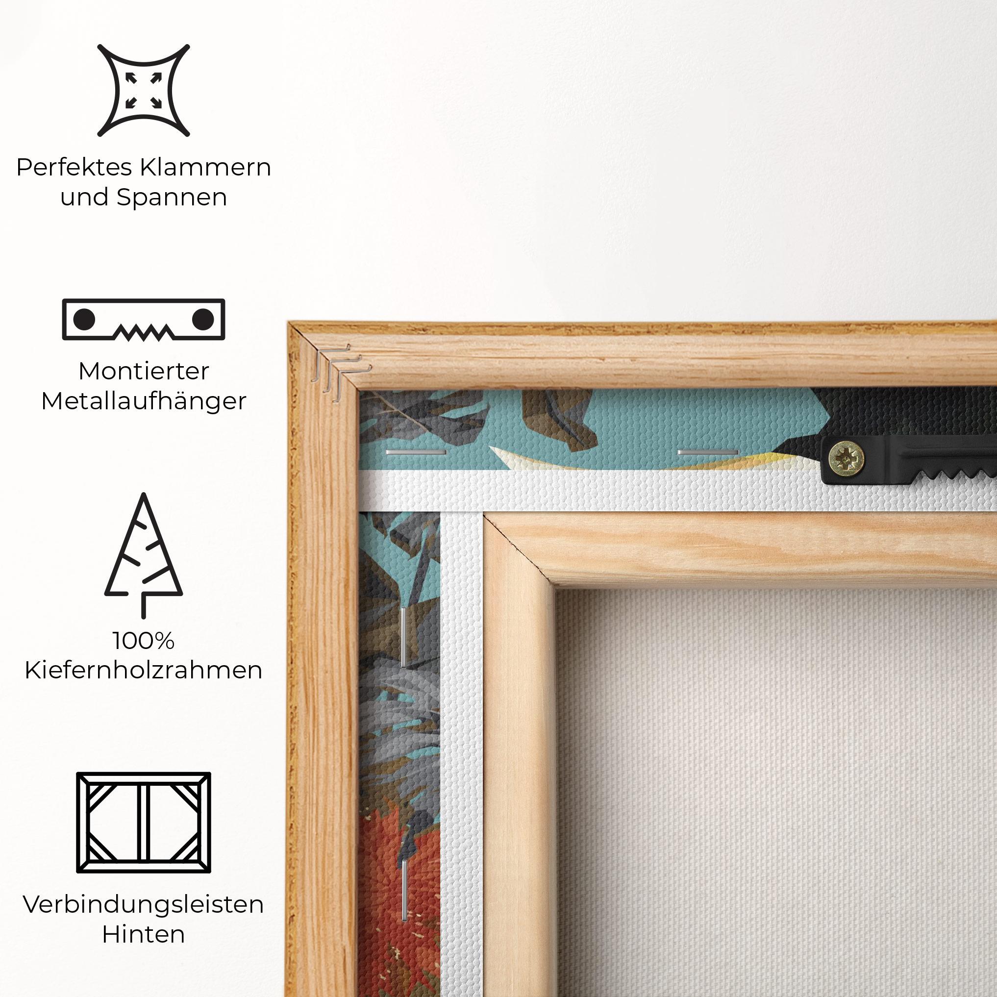 Leinwandbild Black Interesting Bird mockup 5