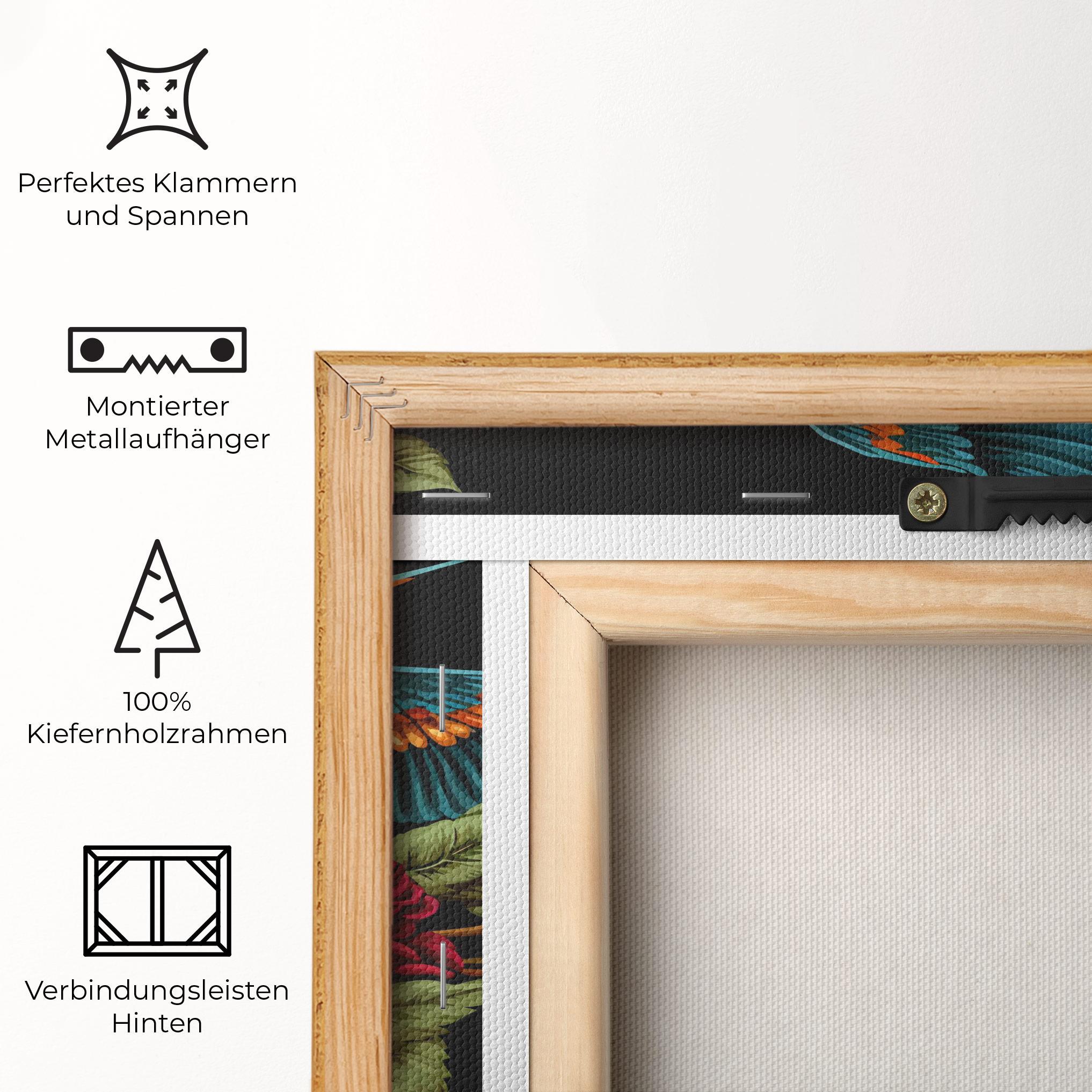 Leinwandbild Blue Birds mockup 5