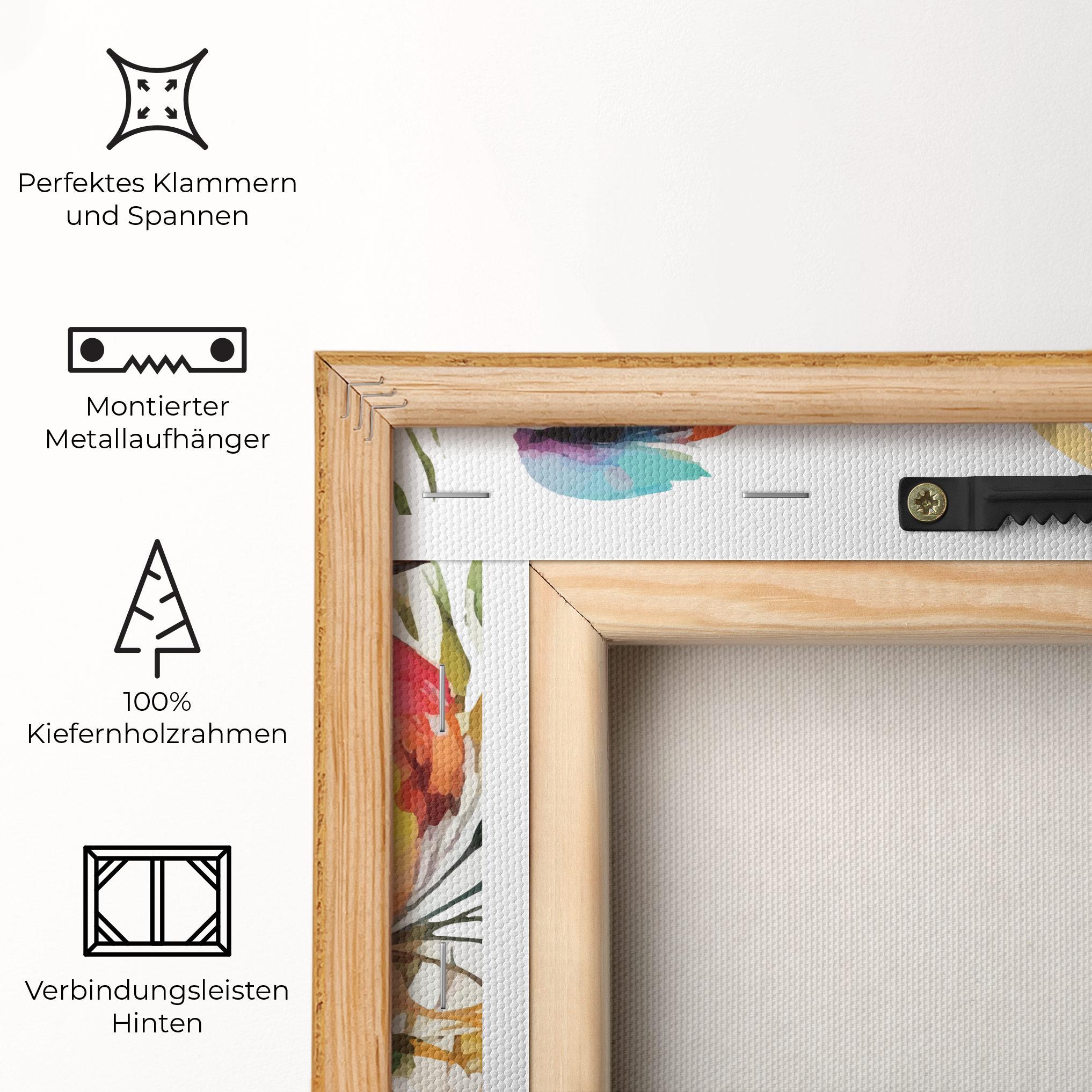 Leinwandbild Colorful Birds mockup 5