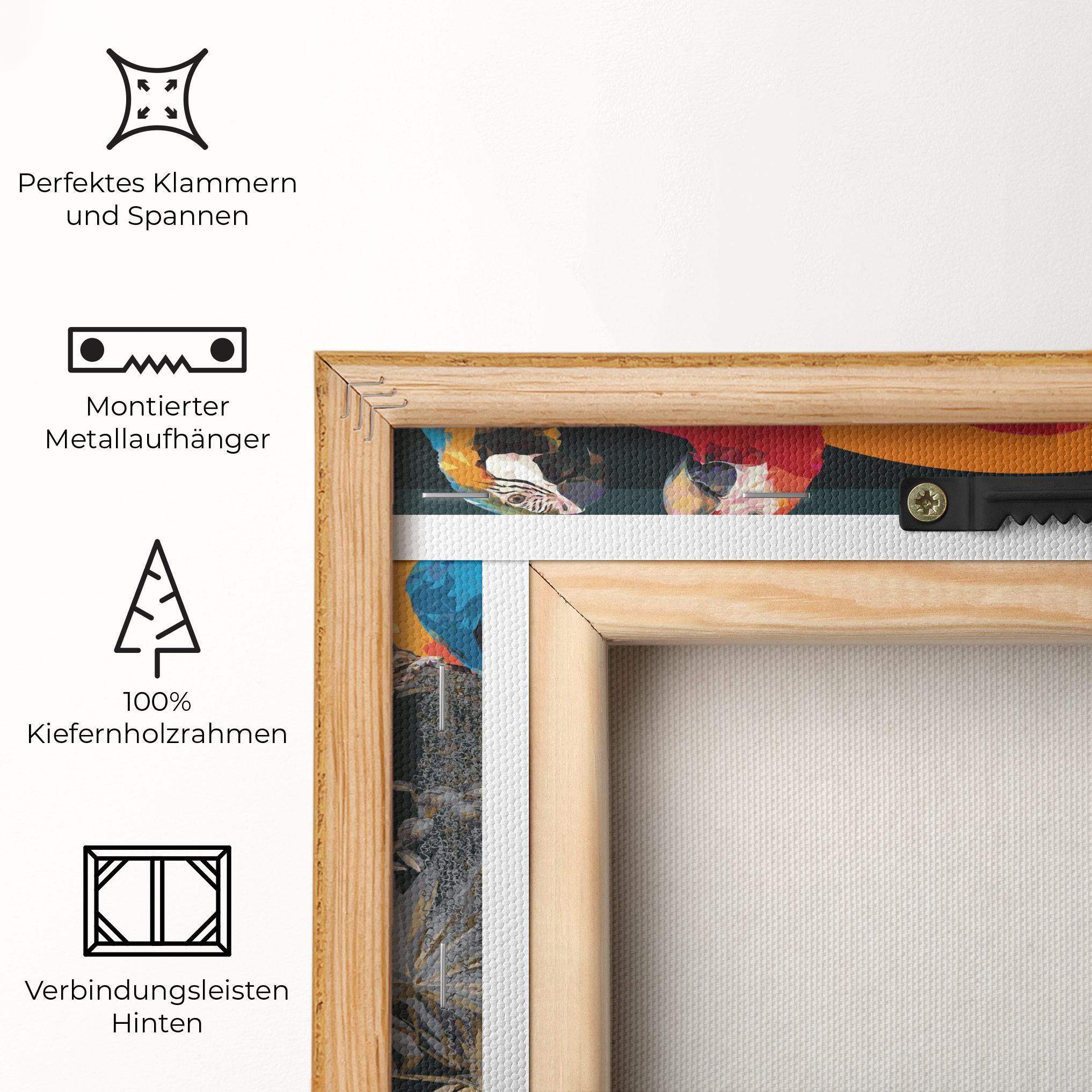 Leinwandbild Family Parrot mockup 5