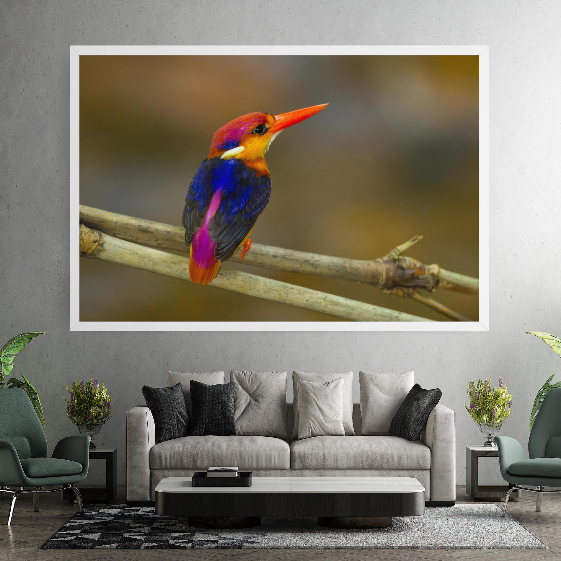 Leinwandbild Colorful Bird mockup 7