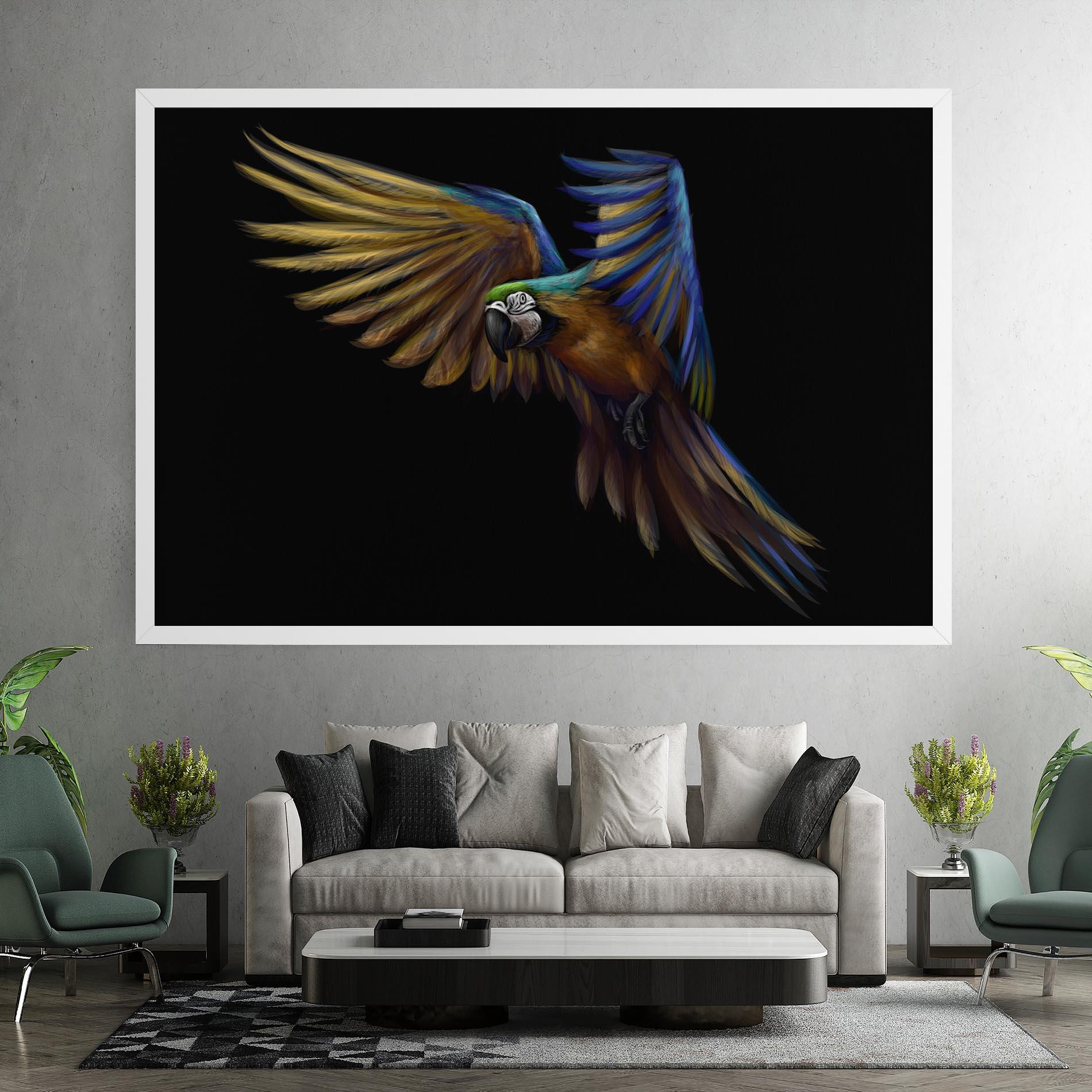 Leinwandbild Parrot Flying mockup 7