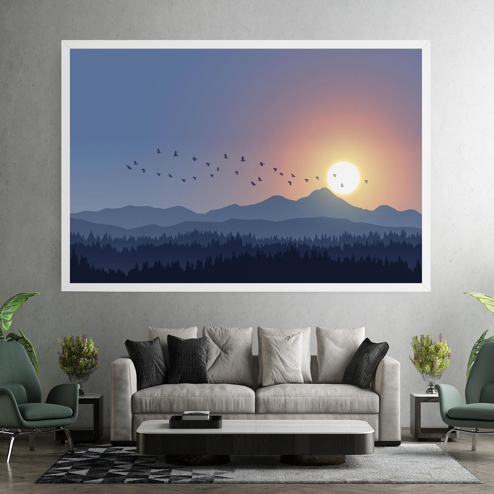 Sunset Birds View mockup 7