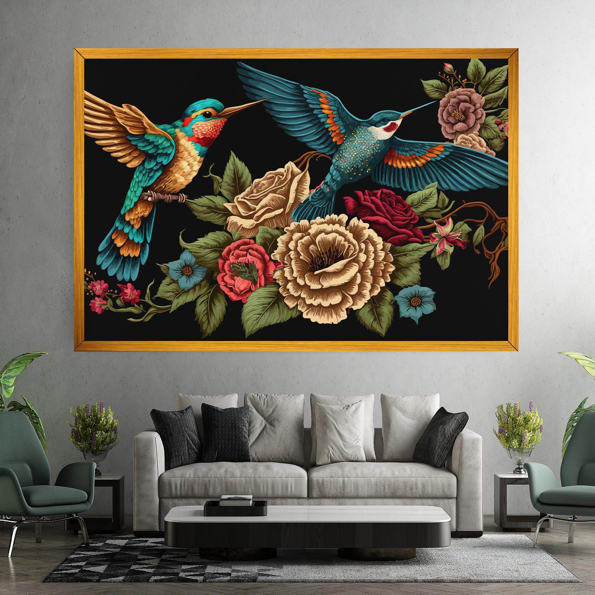 Leinwandbild Blue Birds mockup 7