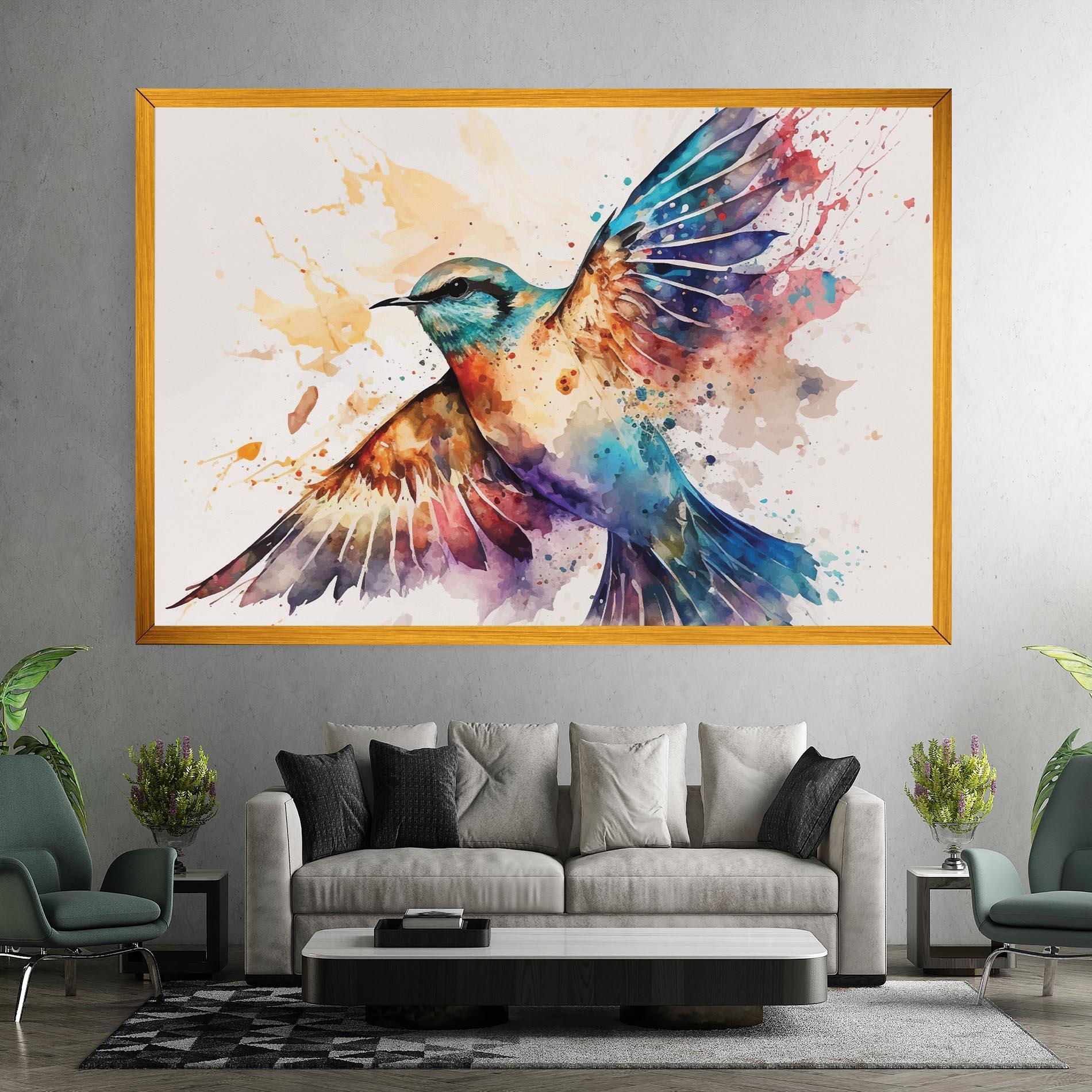 Leinwandbild Painted Wings Bird mockup 7