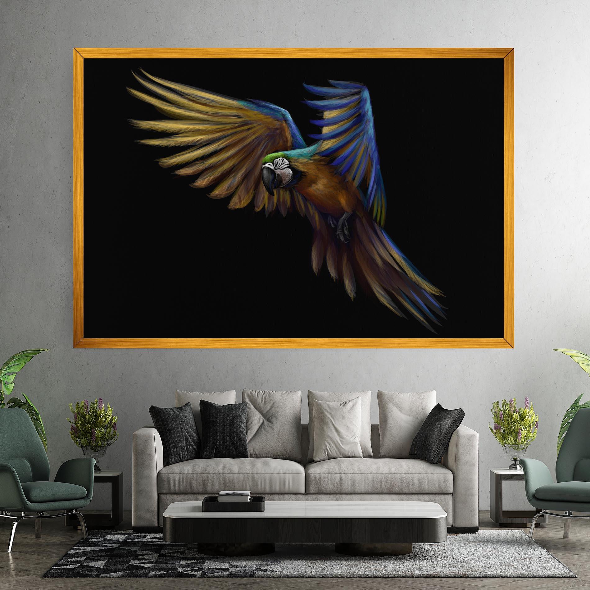 Leinwandbild Parrot Flying mockup 7