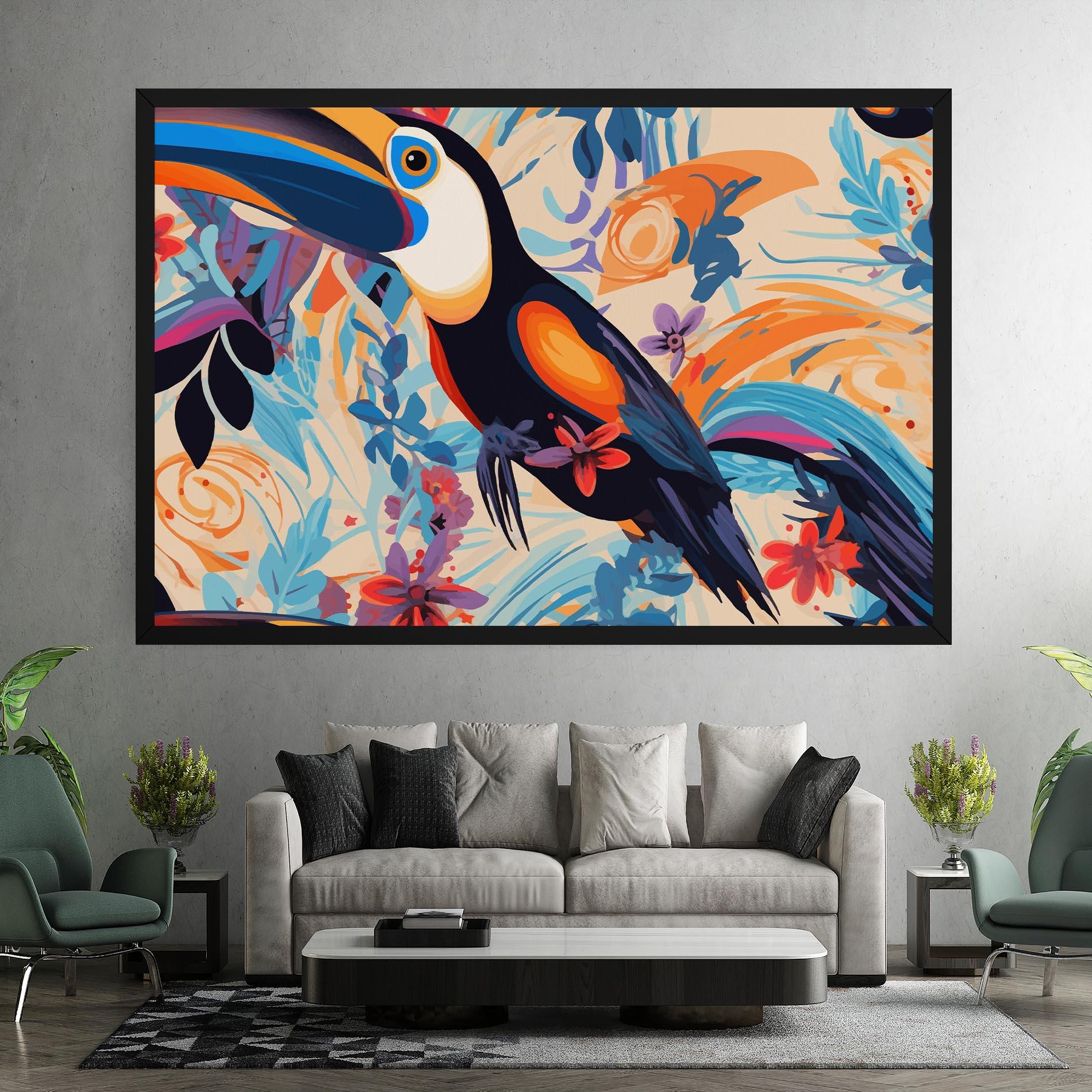 Leinwandbild Colorful Toucan mockup 7