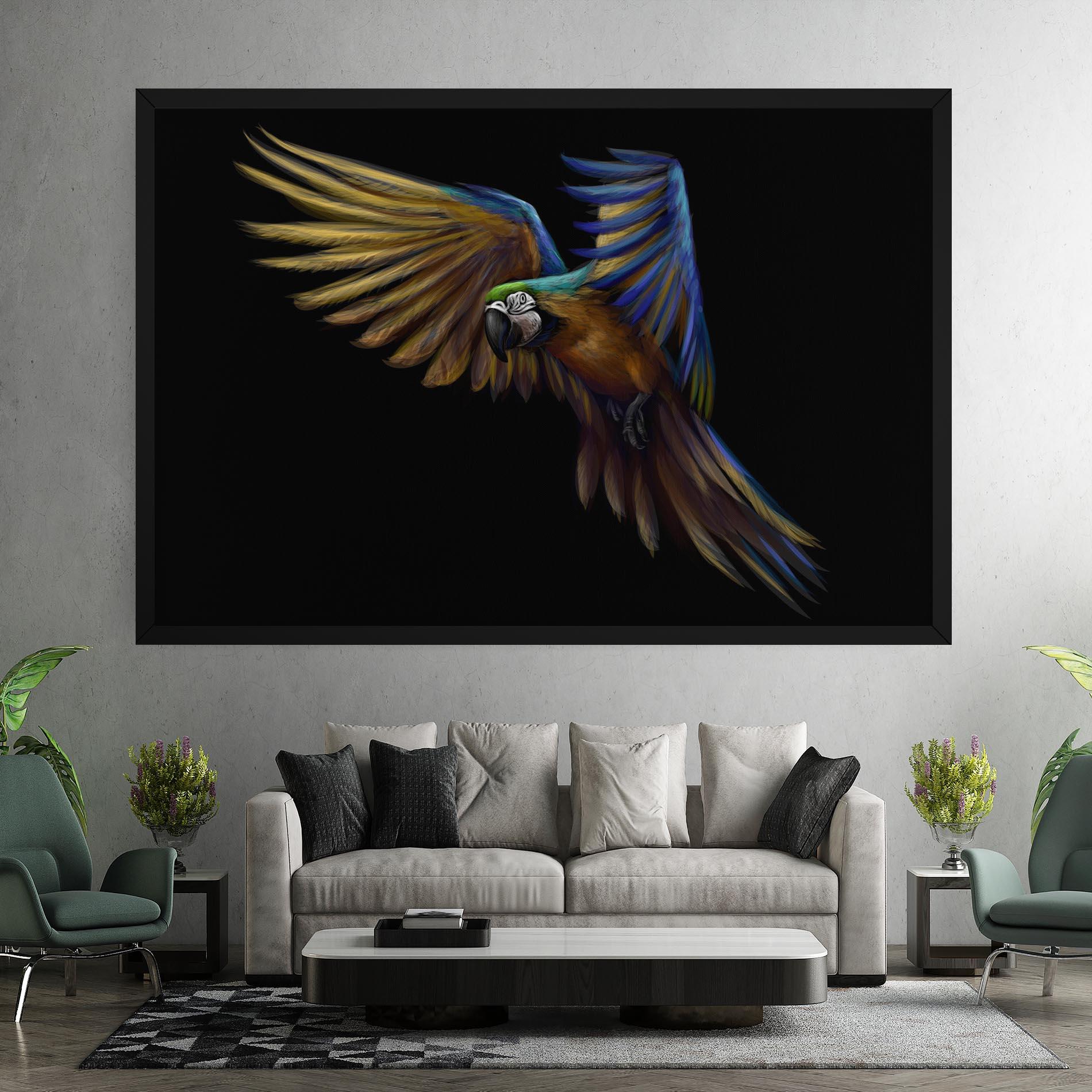 Leinwandbild Parrot Flying mockup 7