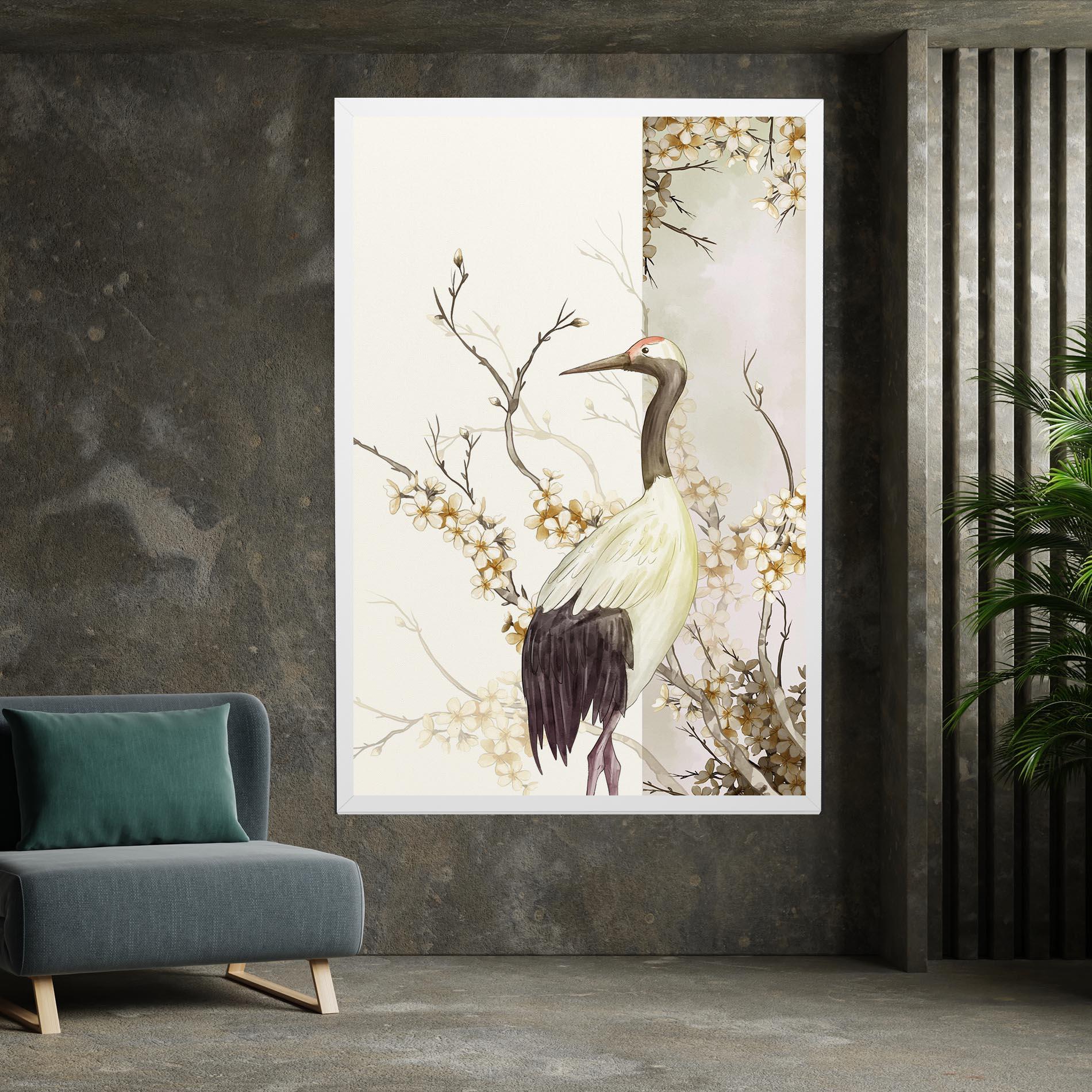 Leinwandbild Asian Bird mockup 7