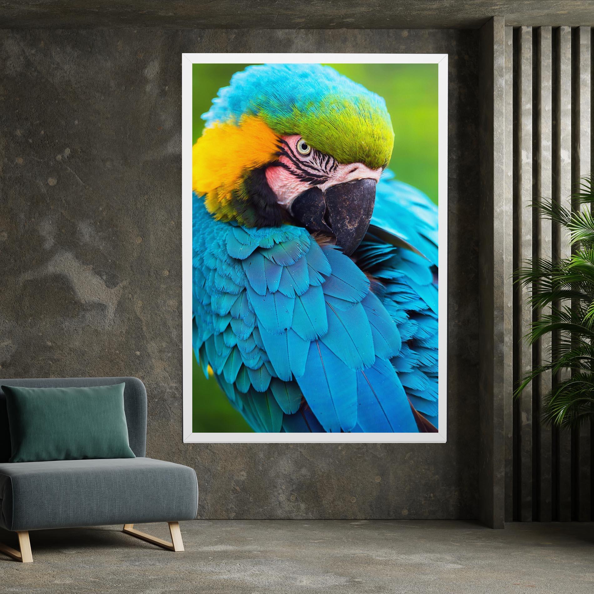 Leinwandbild Blue Parrot mockup 7