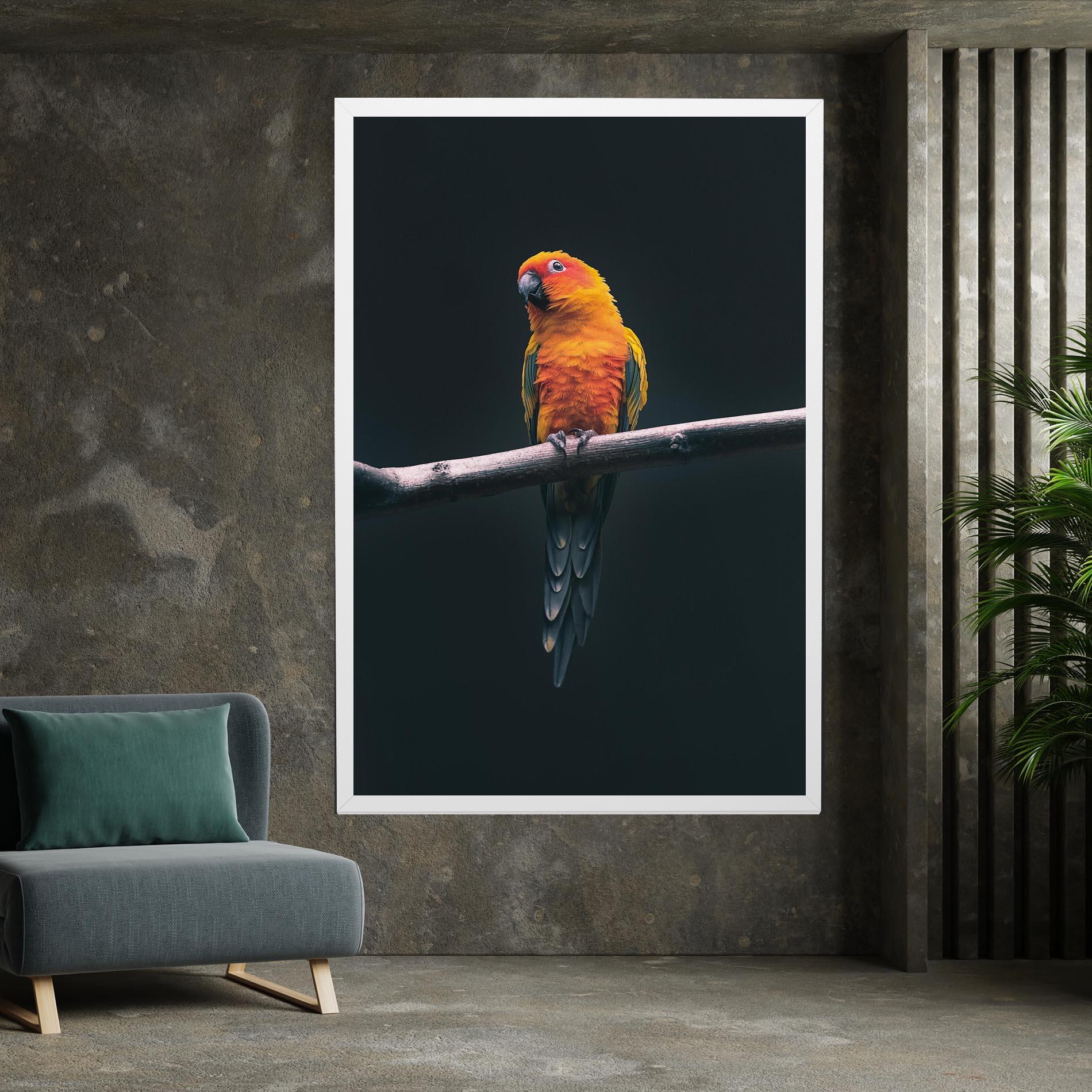 Leinwandbild Fire Parrot mockup 7