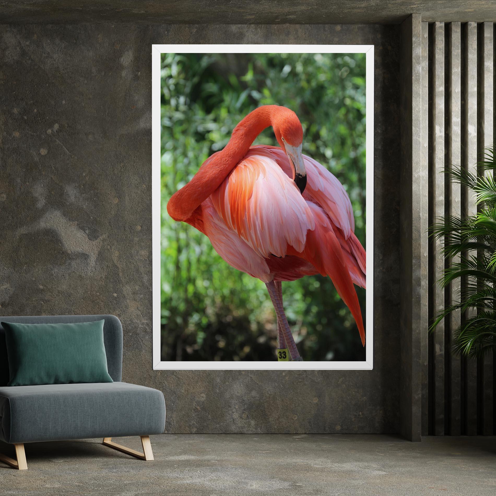 Leinwandbild Red Flamingo mockup 7