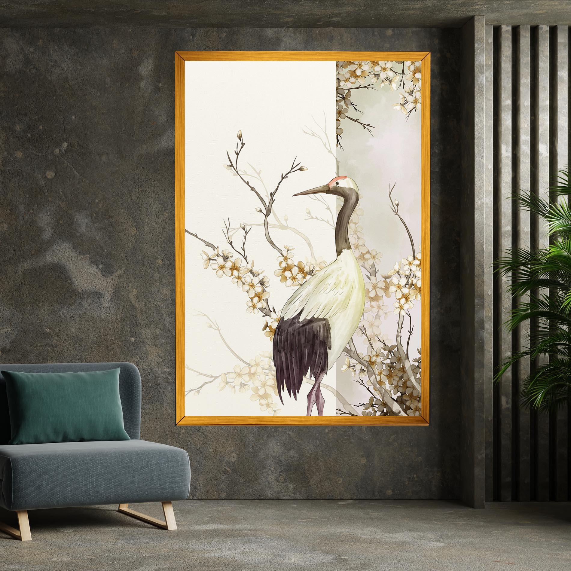 Leinwandbild Asian Bird mockup 7