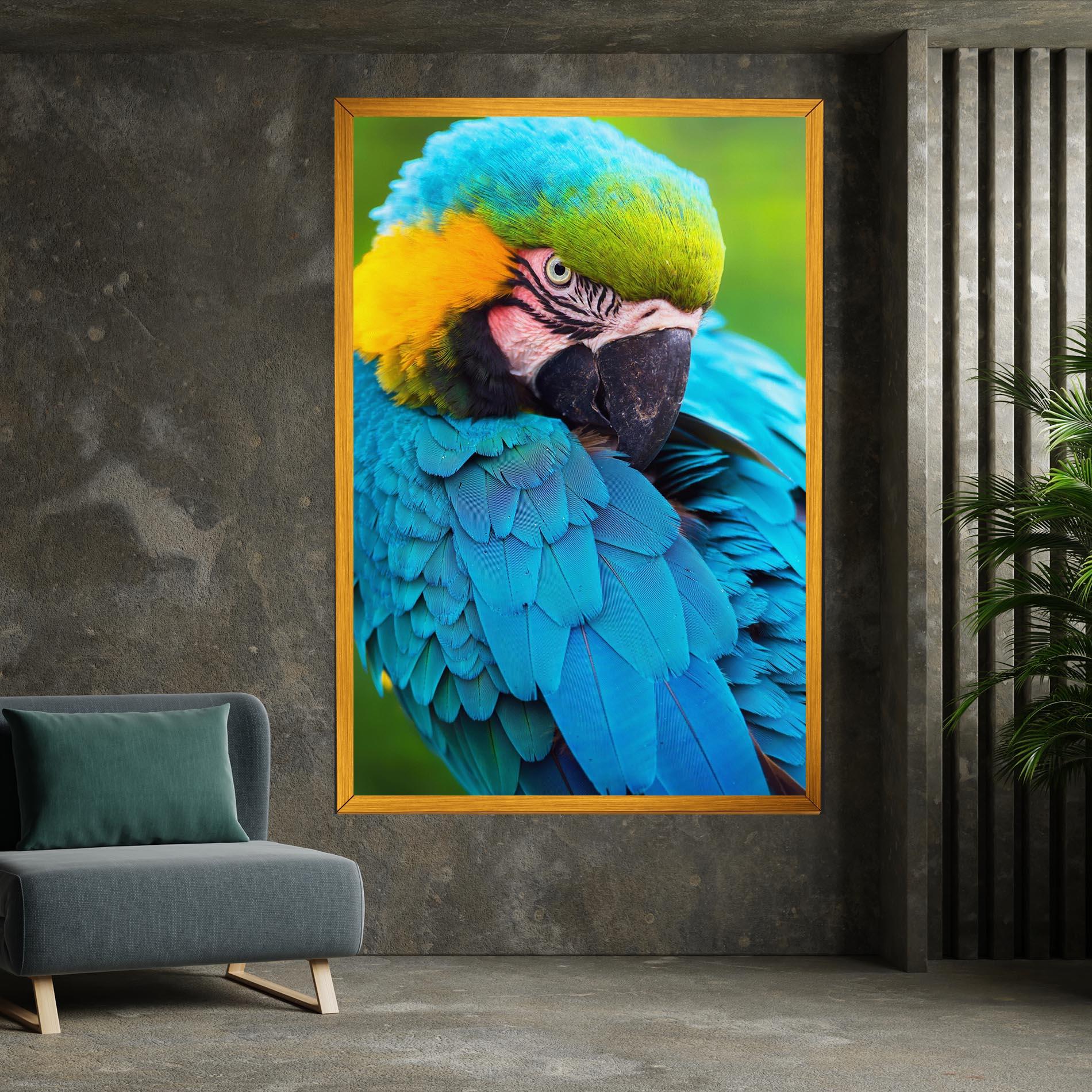 Leinwandbild Blue Parrot mockup 7