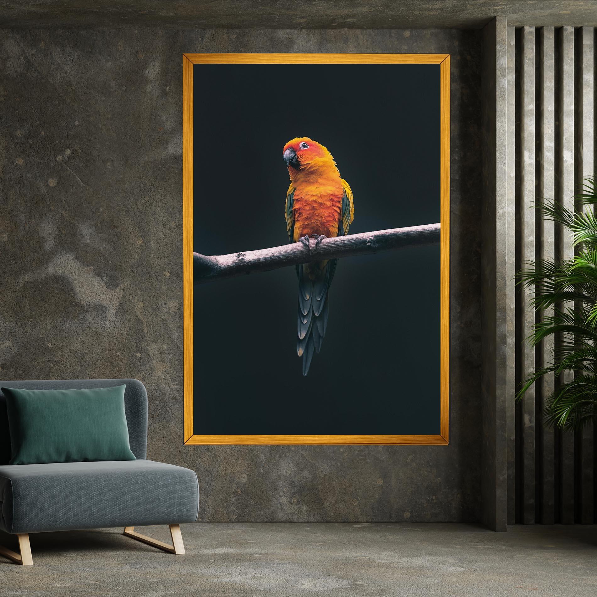 Leinwandbild Fire Parrot mockup 7