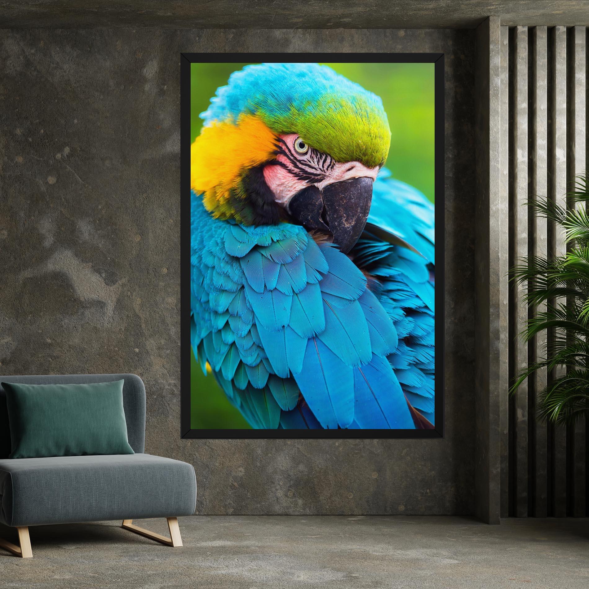 Leinwandbild Blue Parrot mockup 7