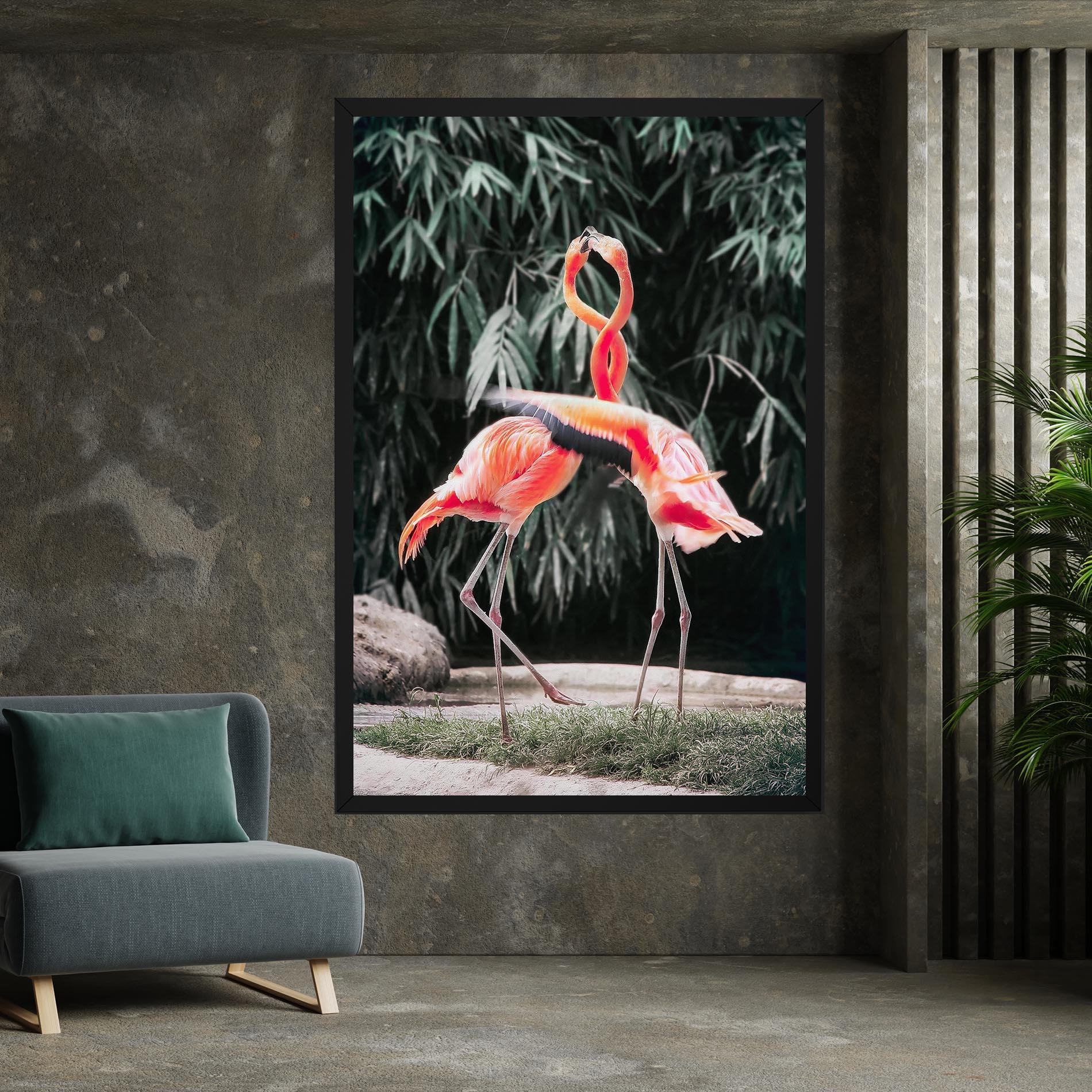 Leinwandbild Flamingo Love mockup 7