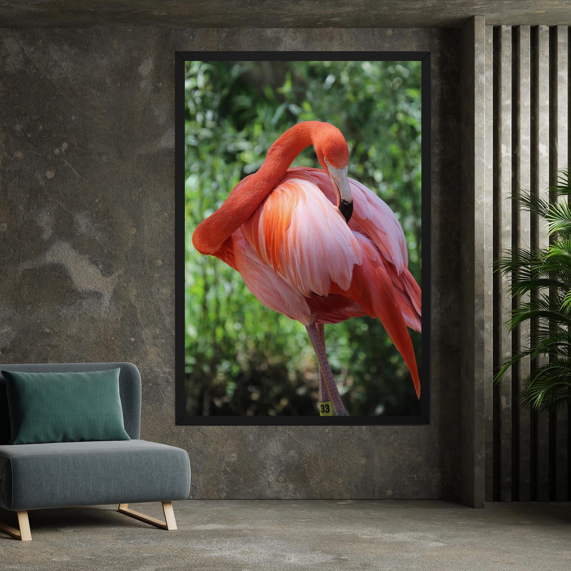 Leinwandbild Red Flamingo mockup 7