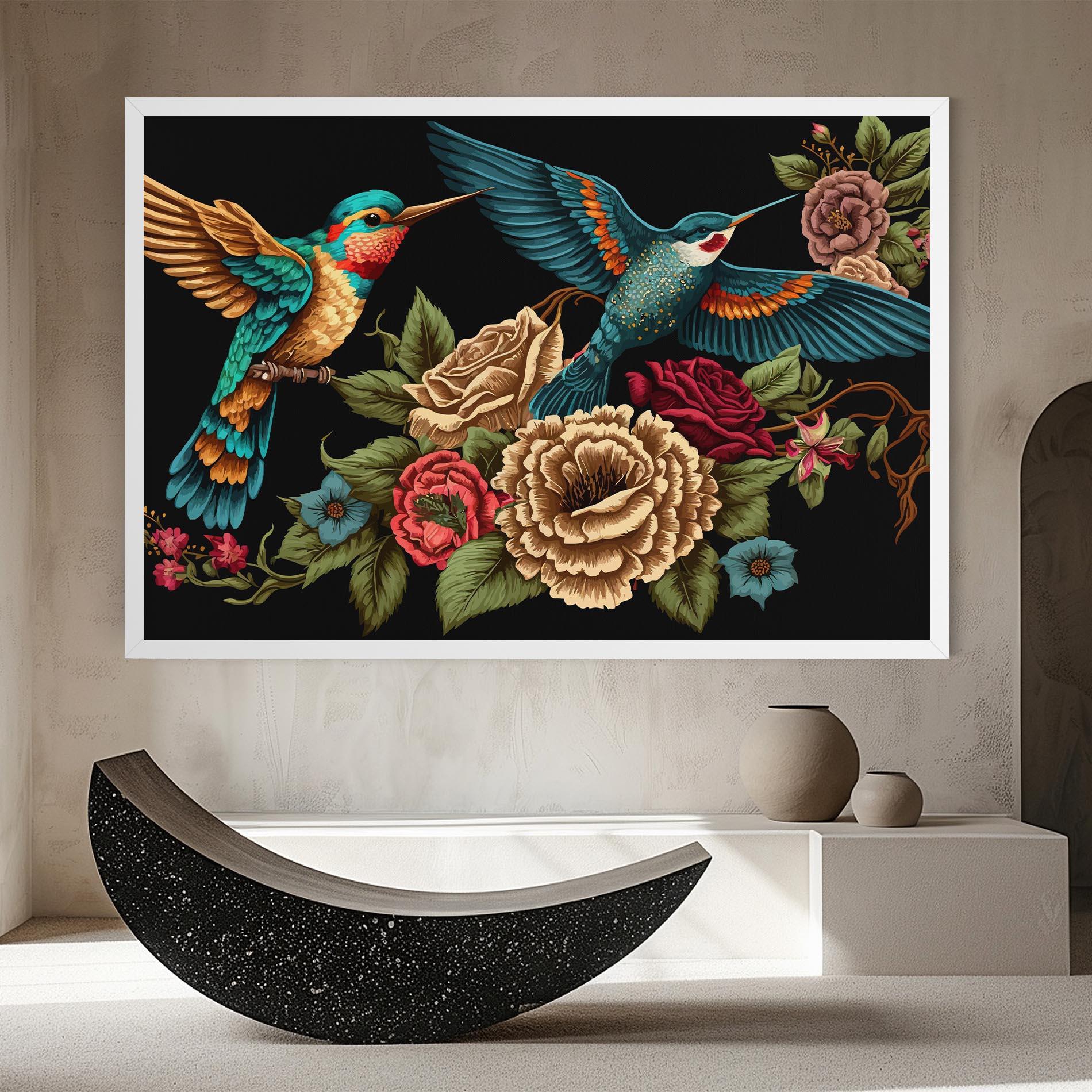 Leinwandbild Blue Birds mockup 8