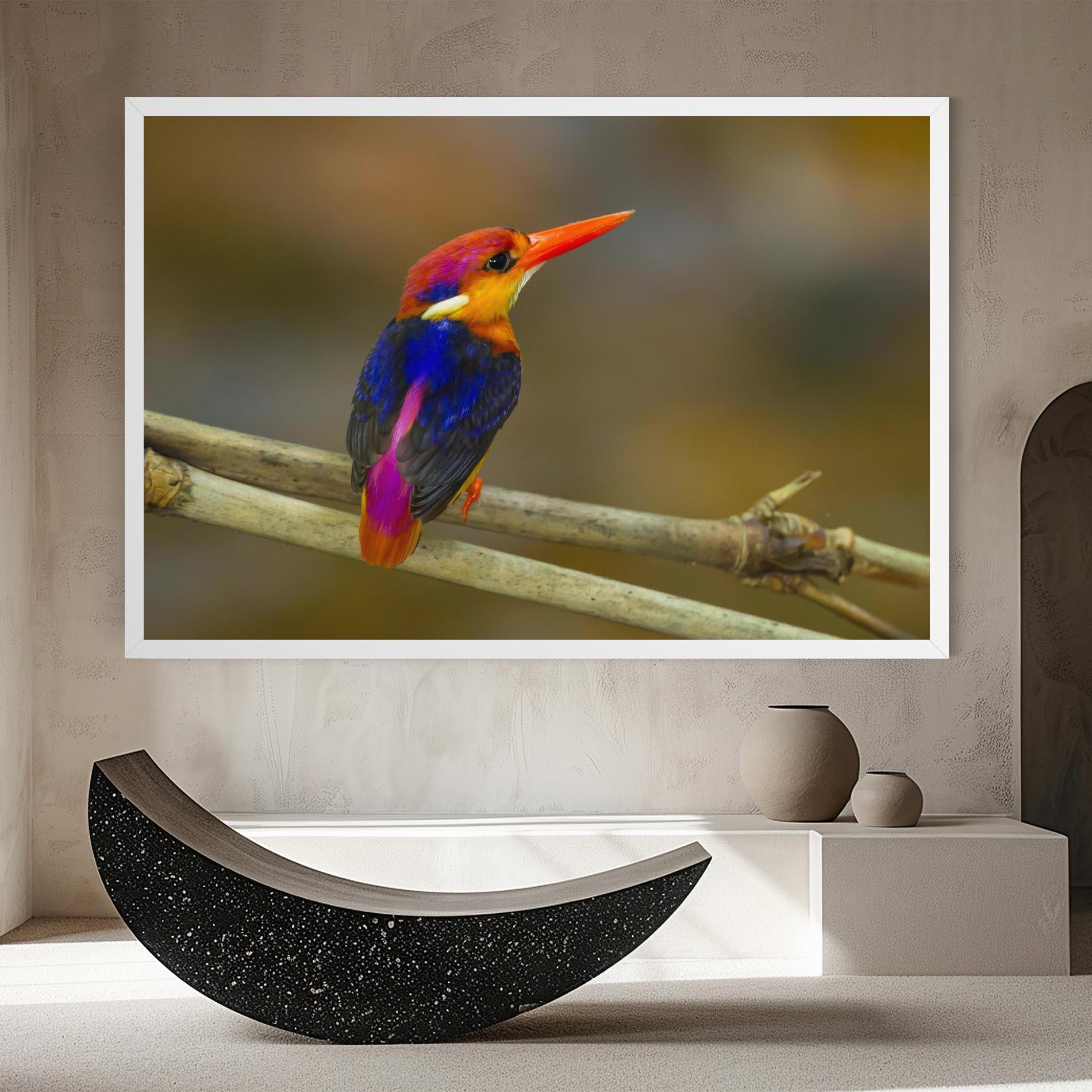 Leinwandbild Colorful Bird mockup 8
