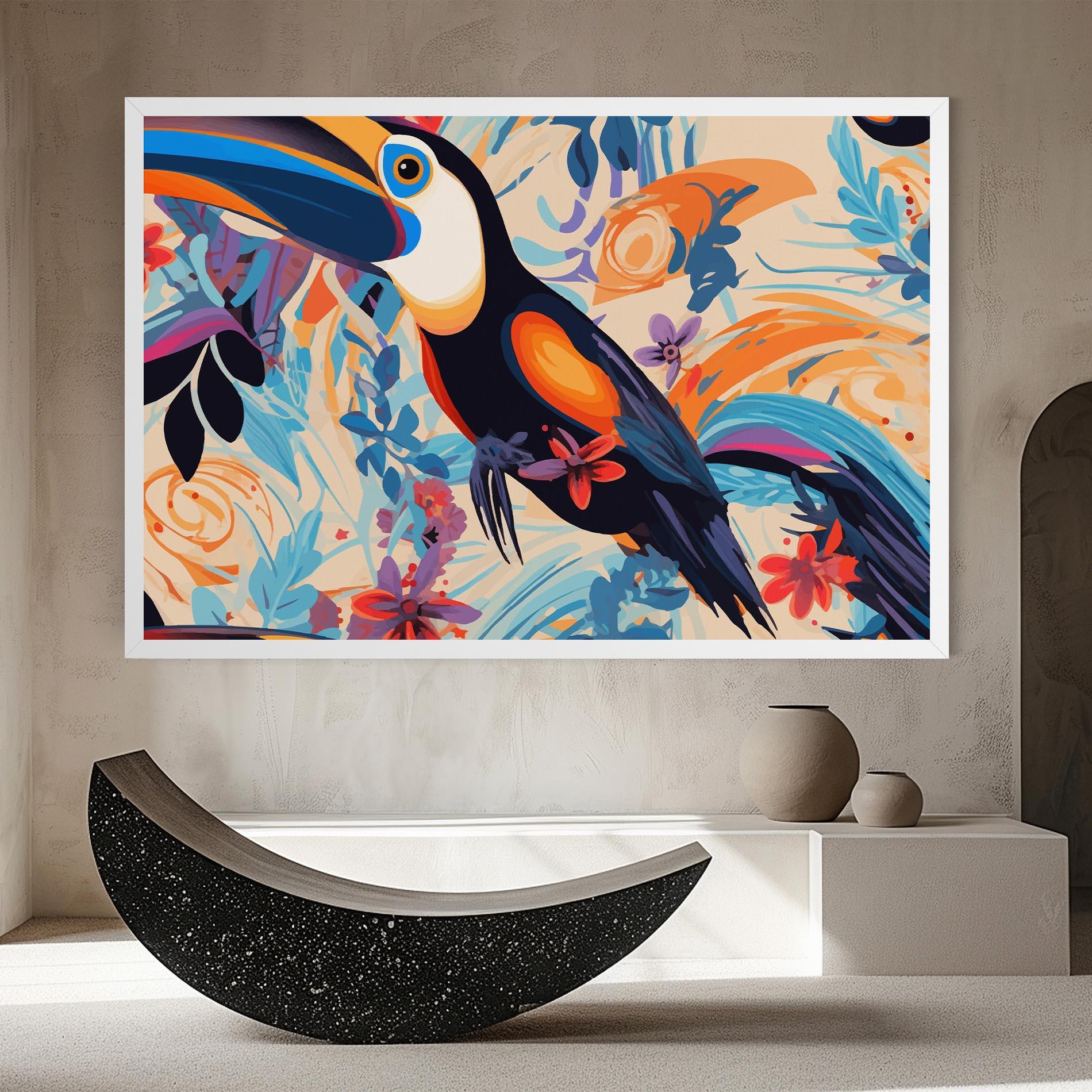 Leinwandbild Colorful Toucan mockup 8