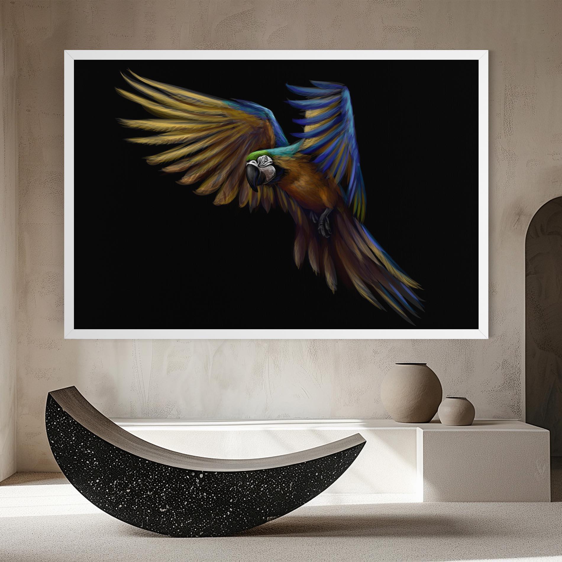 Leinwandbild Parrot Flying mockup 8