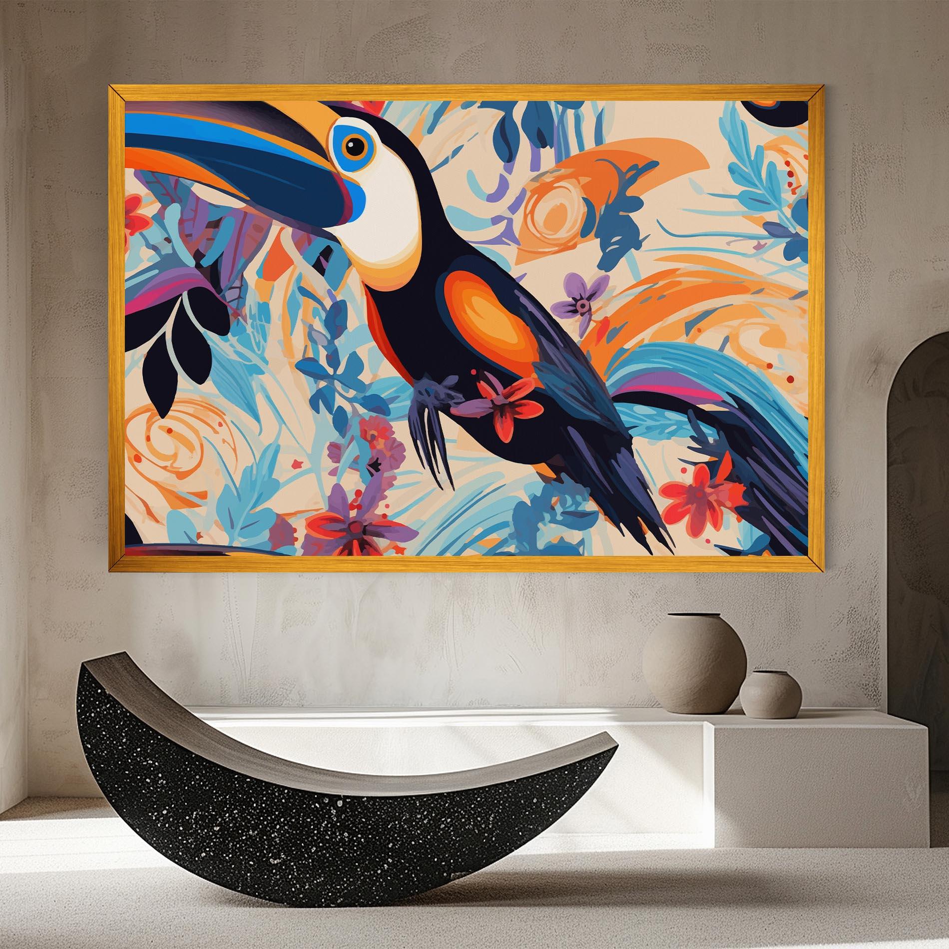 Leinwandbild Colorful Toucan mockup 8