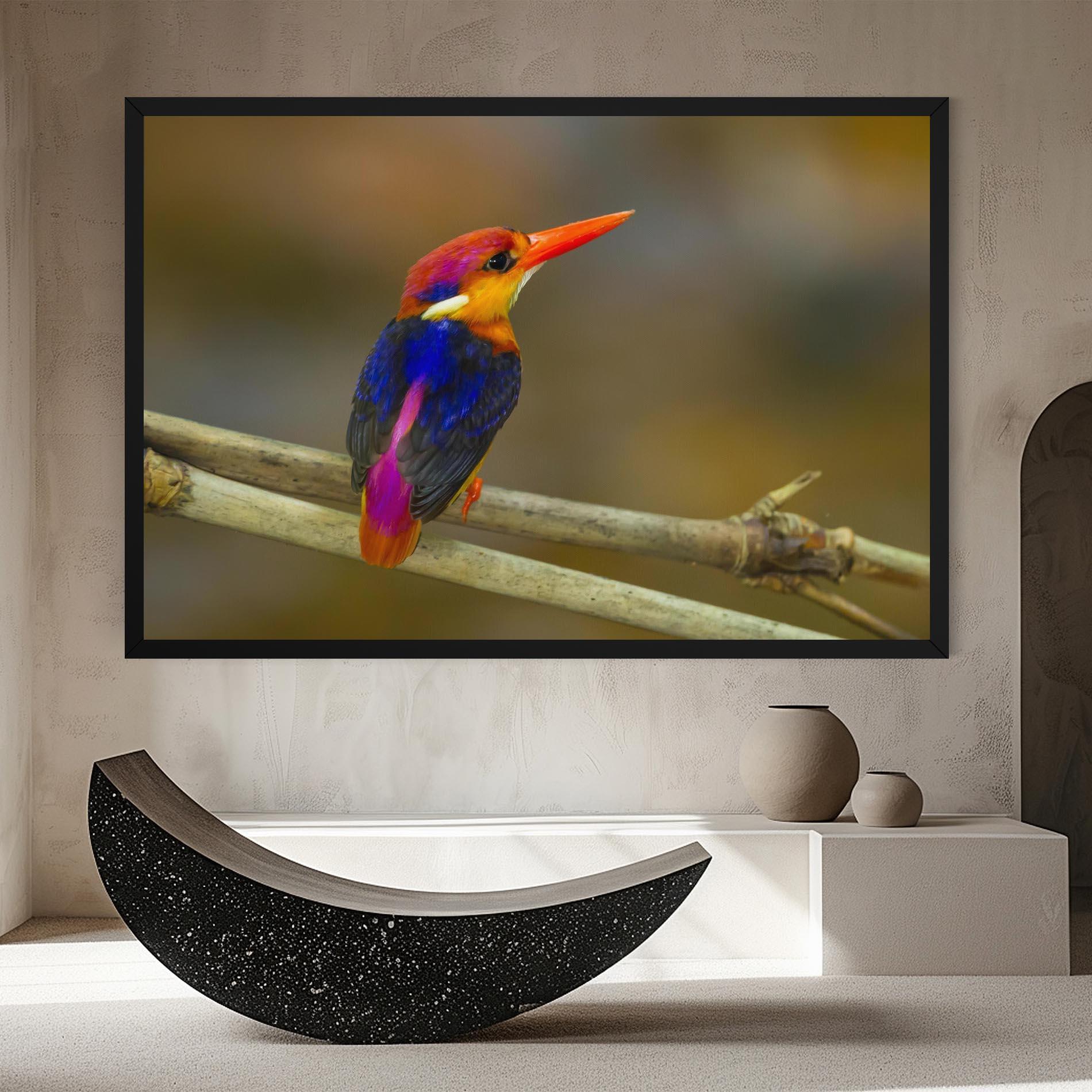 Leinwandbild Colorful Bird mockup 8