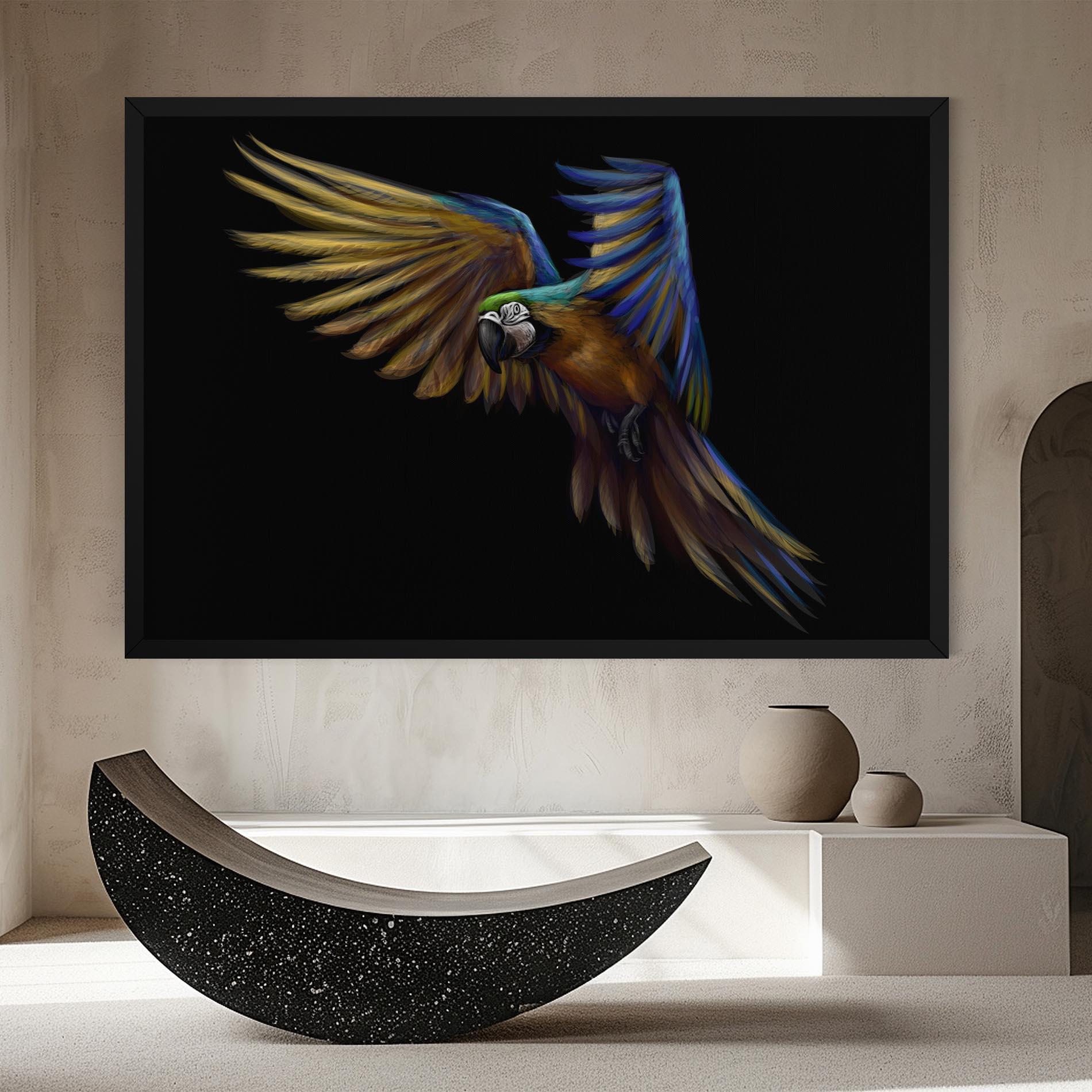 Leinwandbild Parrot Flying mockup 8