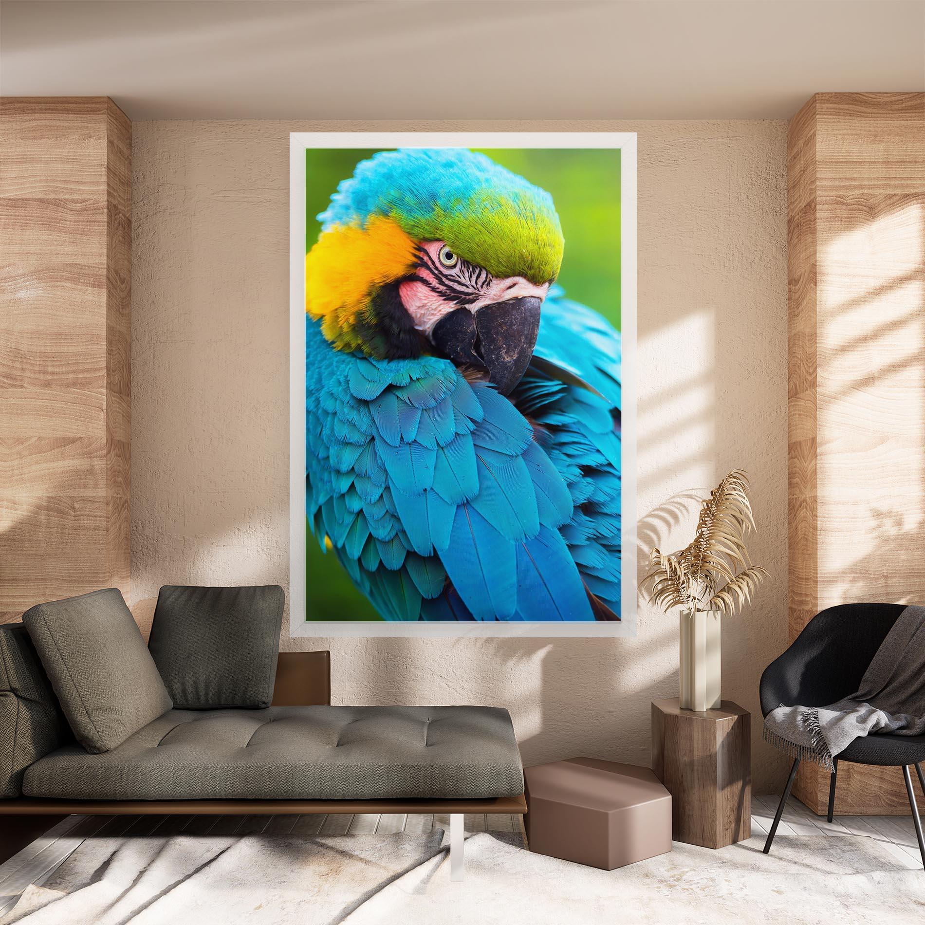 Leinwandbild Blue Parrot mockup 8